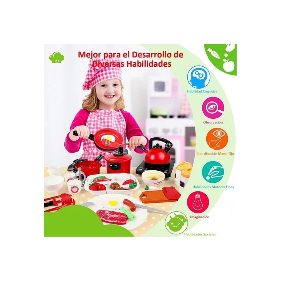 Juguete Utensilios D Cocina Infantil Regalo Para Niños 53 Pc