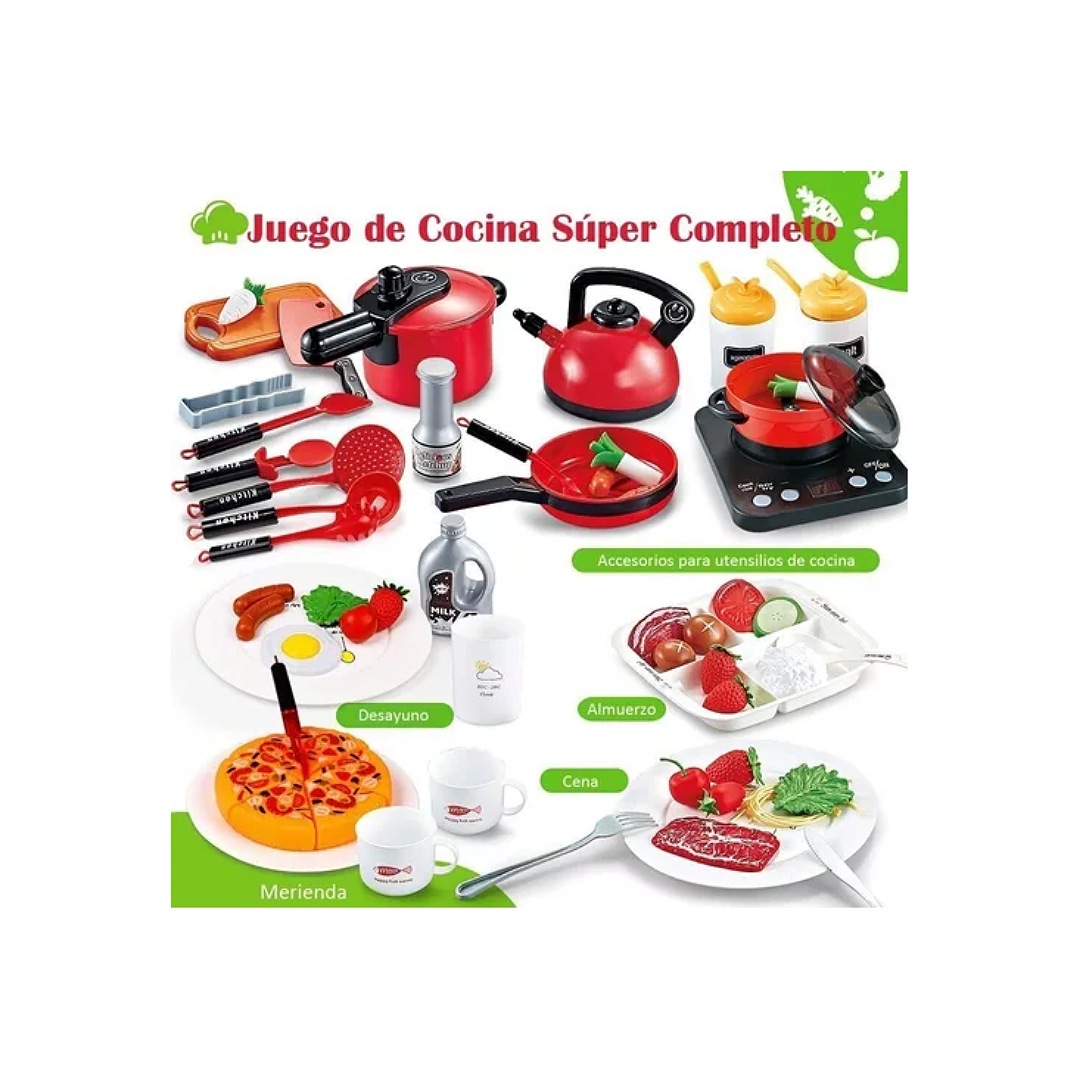 Juguete Utensilios D Cocina Infantil Regalo Para Niños 53 Pc