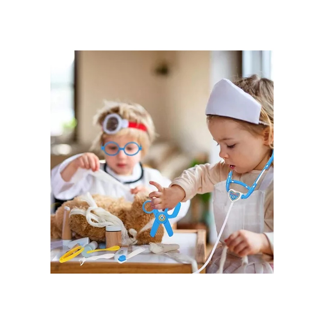 Set Juguetes De Doctor Medicina Ambulancia Rol Para Niños 35 pzas