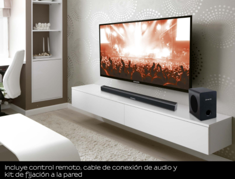 Barra de Sonido con Woofer | Wireless | AWSBH1W-W