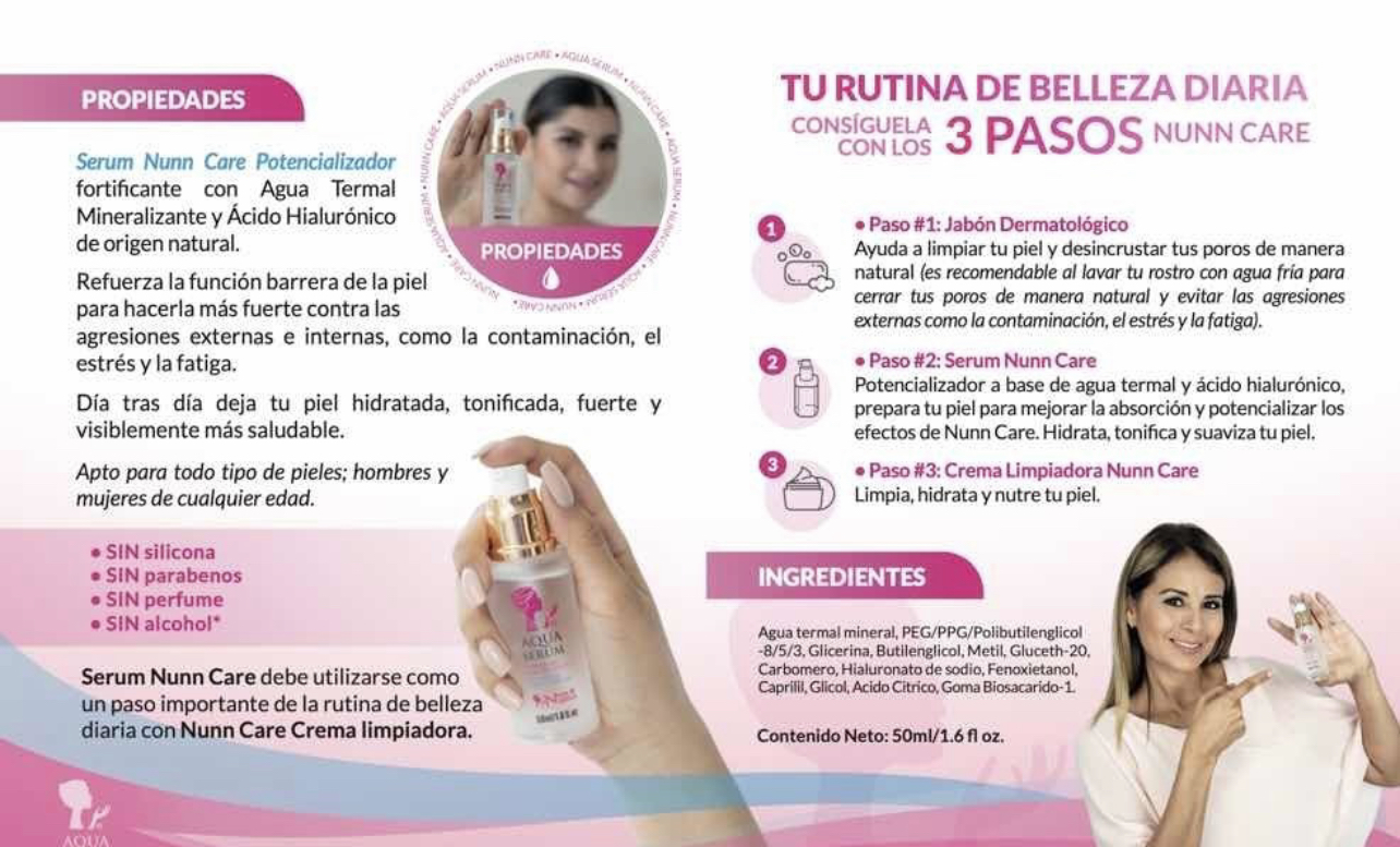 CREMA NUNN CARE + AQUA SERUM 