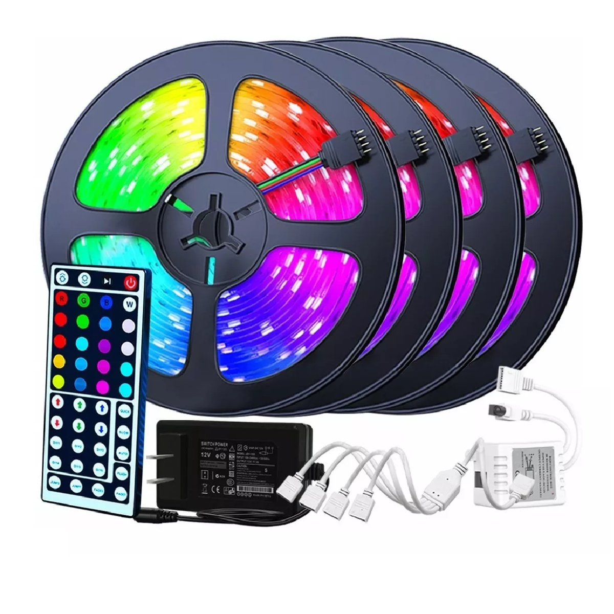 Kit De Luces De Tira Led Rgb Tiras Para Dormitorio De 20 Met