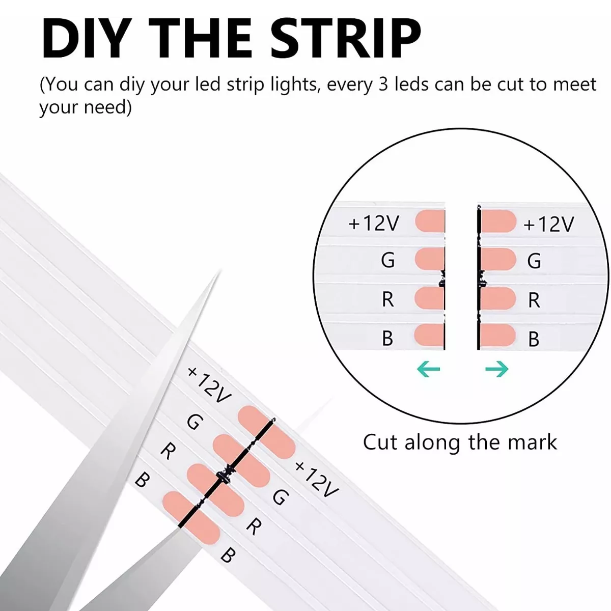 Kit De Luces De Tira Led Rgb Tiras Para Dormitorio De 20 Met