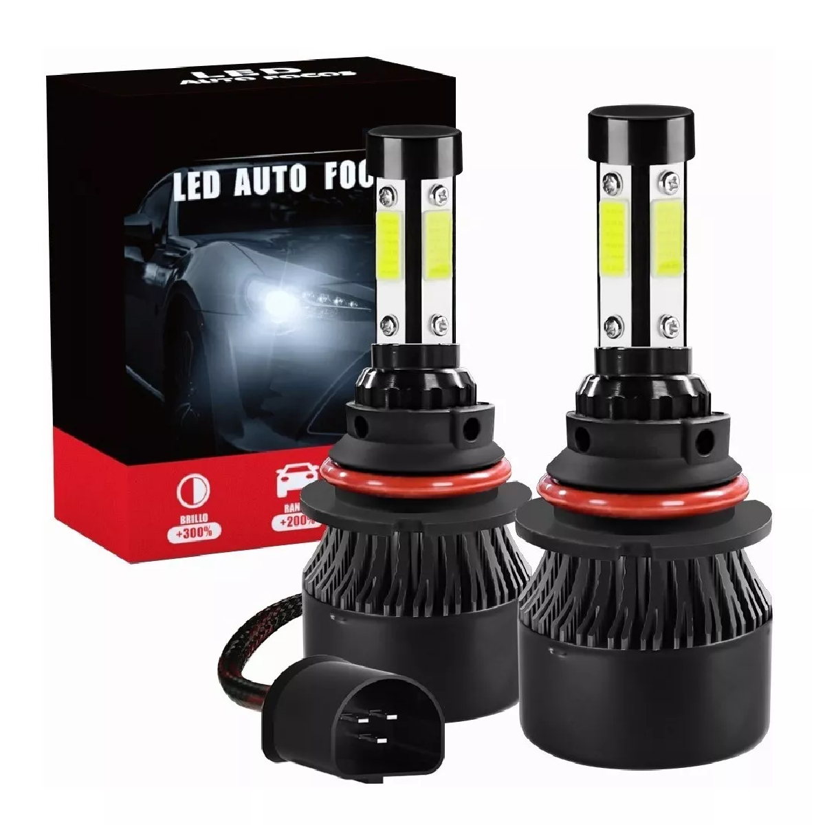 Kit De Focos Led De 4 Lados 9007 Para Luz Alta Y Baja