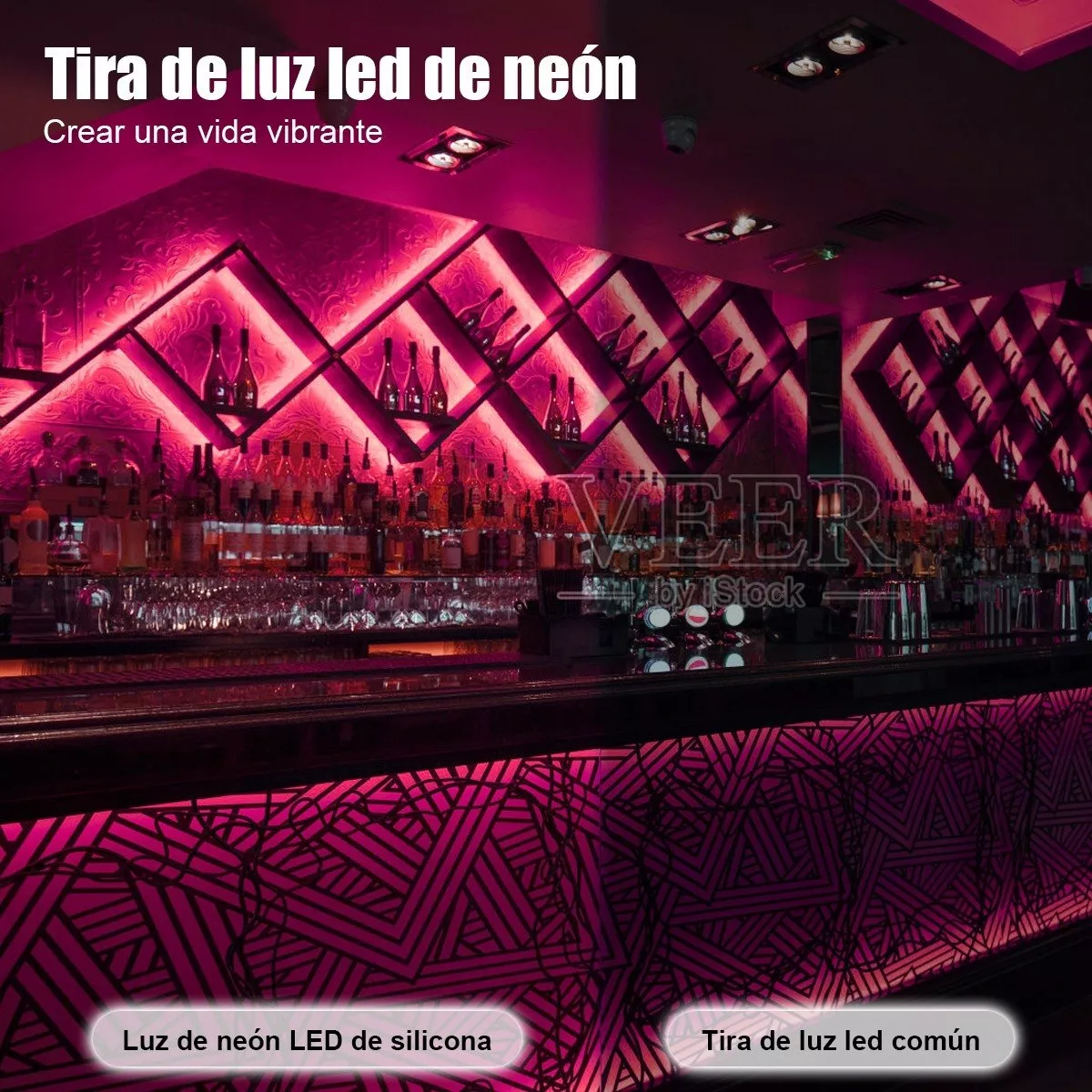 Tira Manguera Neon Flex Led 5 Metros Rosa 12v –