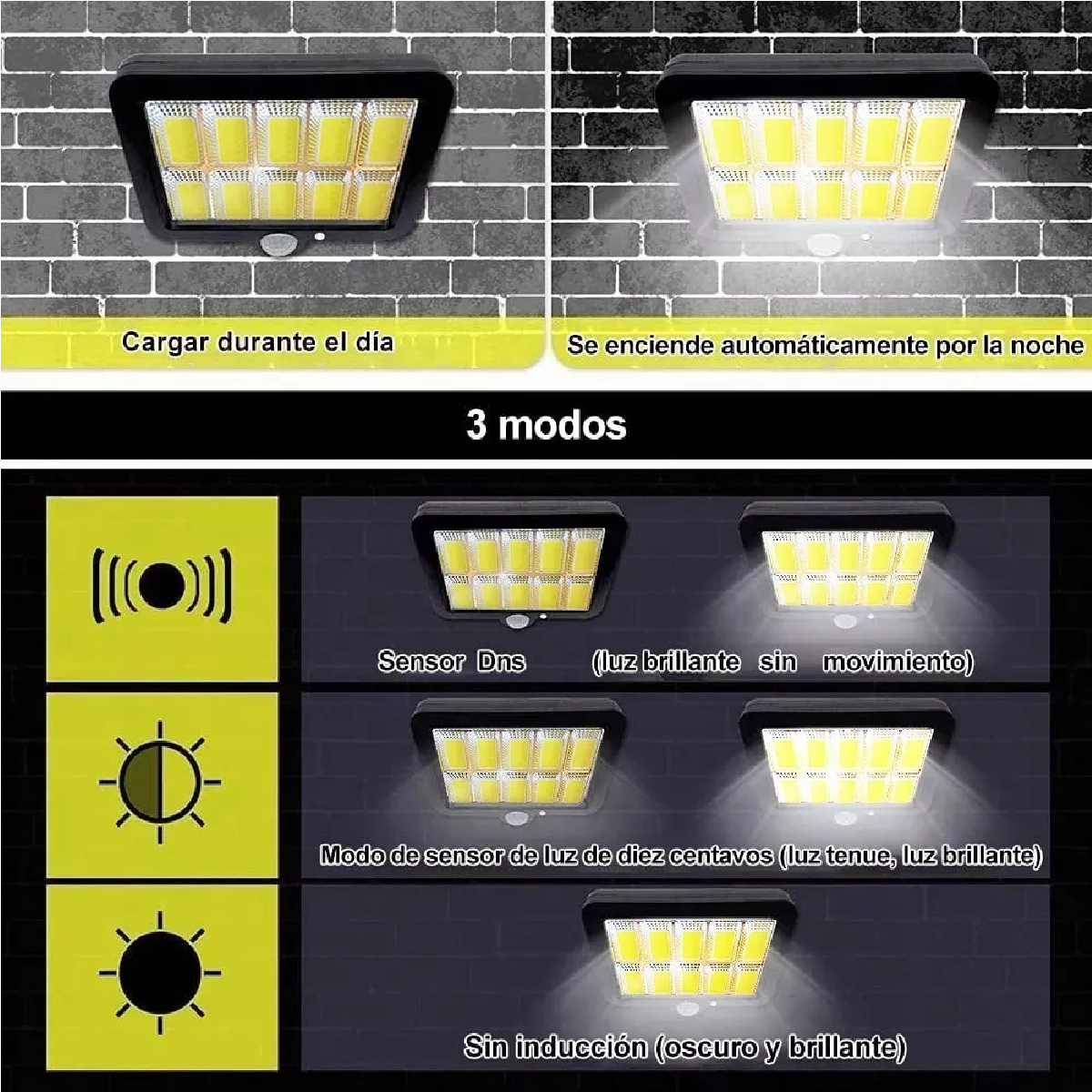 Lámpara Solar Exterior Luz Impermeable 160led 3 Modos+remoto