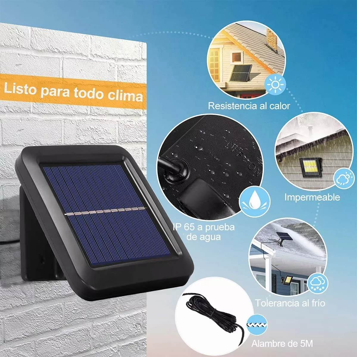 Lámpara Solar Exterior Luz Impermeable 160led 3 Modos+remoto