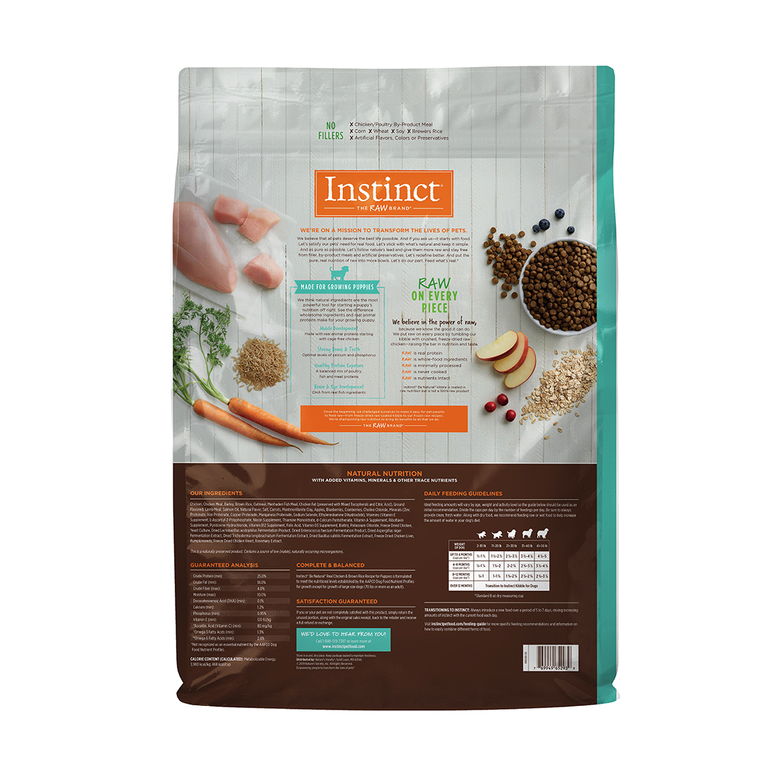 Instinct Be Natural Alimento para perro cachorro (Puppy) con Carne de Pollo 10.8 kg.
