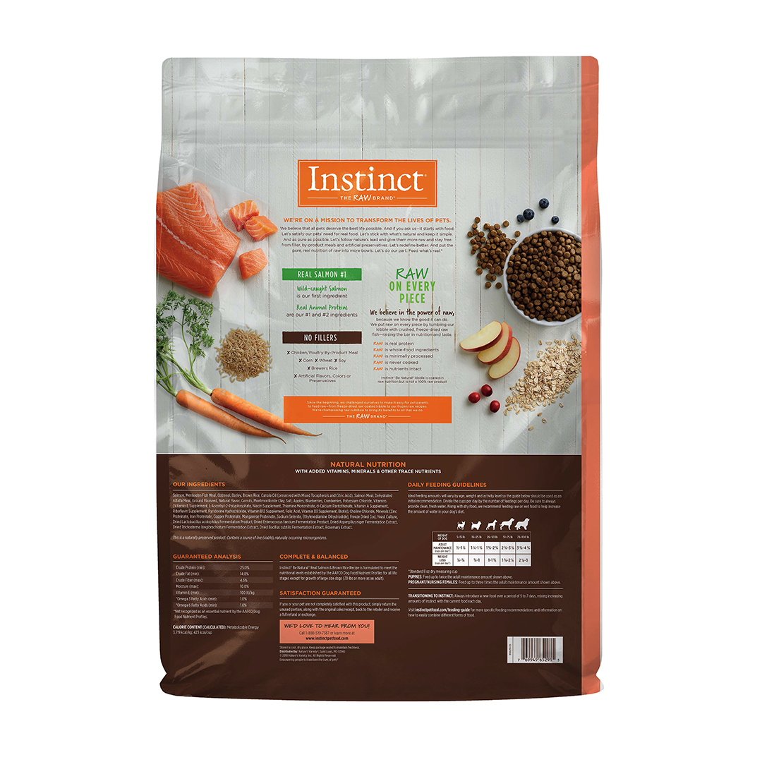 Instinct Be Natural Alimento para perro con Carne de Salmón 10.8 kg.
