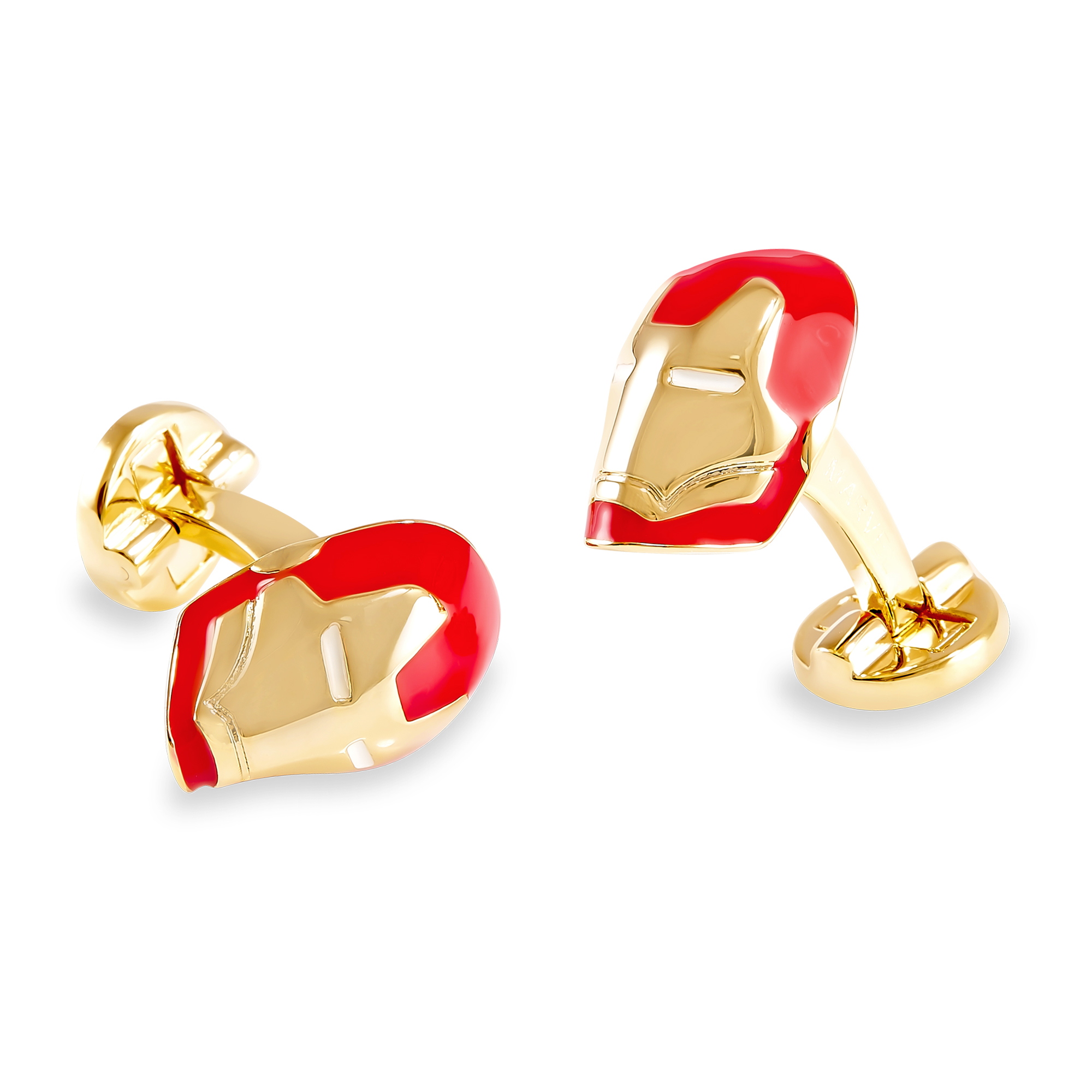 Mancuernillas Casco Iron Man Rojo / Dorado Gemelos By Puentes Denver