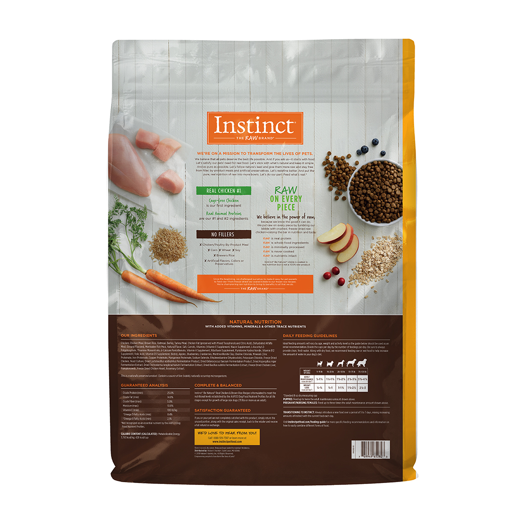 Instinct Be Natural Alimento para perro con Carne de Pollo 11.3 kg.