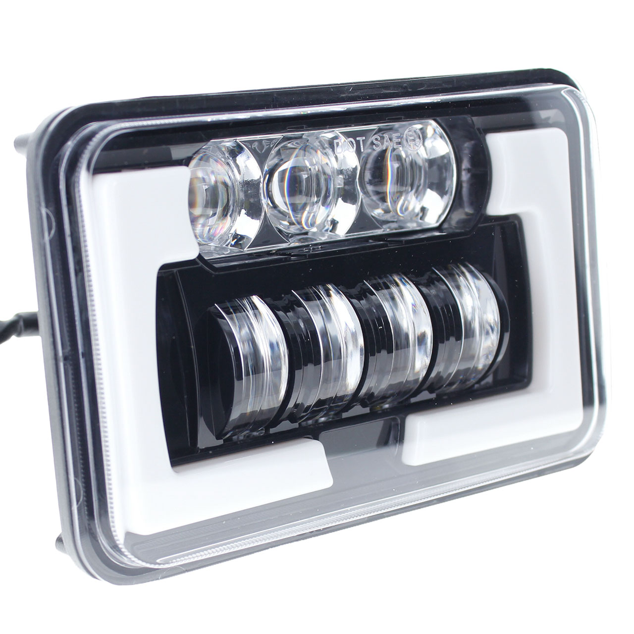 Par Faros Unidad Rectangular 11 Led 4x6 Alta Baja Gel Bico