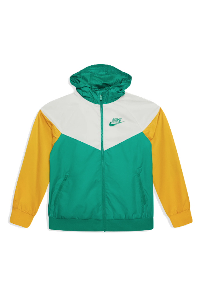 Chaqueta Nike Niño con capucha Windrunner Verde 850443-365.