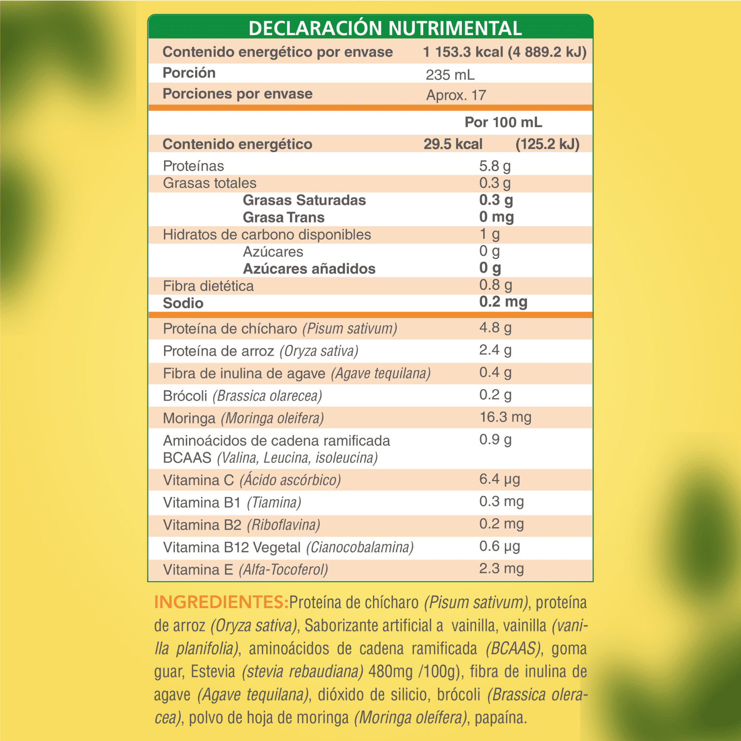 Nutrasien100 Proteína Vegana sabor Vainilla. Ideal para Keto, Pre workout, Vegano, Paleo. Sin azúcar. Fácil digestión. Ideal hombres y mujeres. 500g – 17 porciones. Pro100 vegana