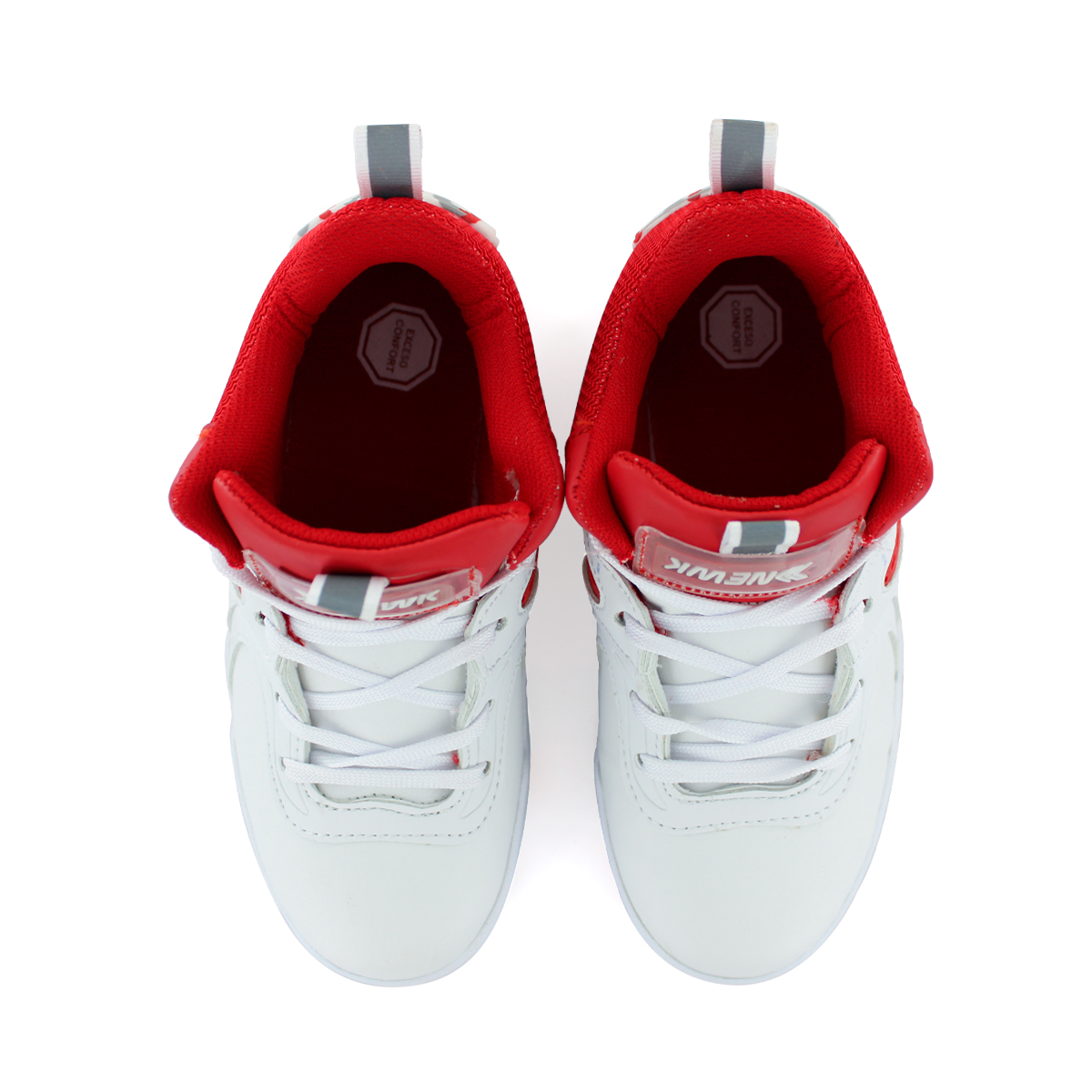 Tenis Newk Infantil Línea Hondo Color Blanco Rojo