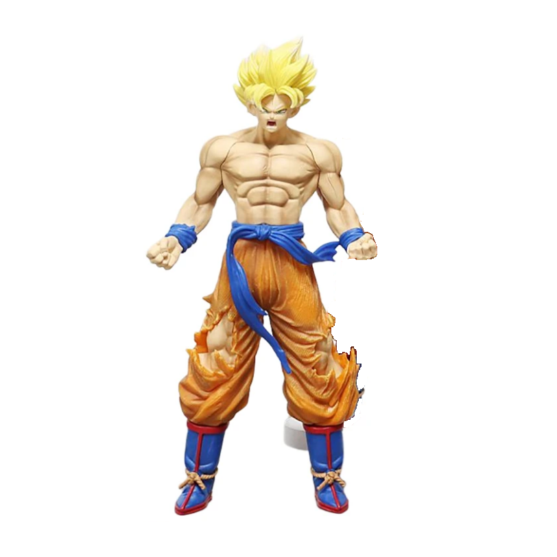 Juguete Muñeco Figura Goku SSJ Furioso Dragon Ball Z Anime 33 Cm Con Caja