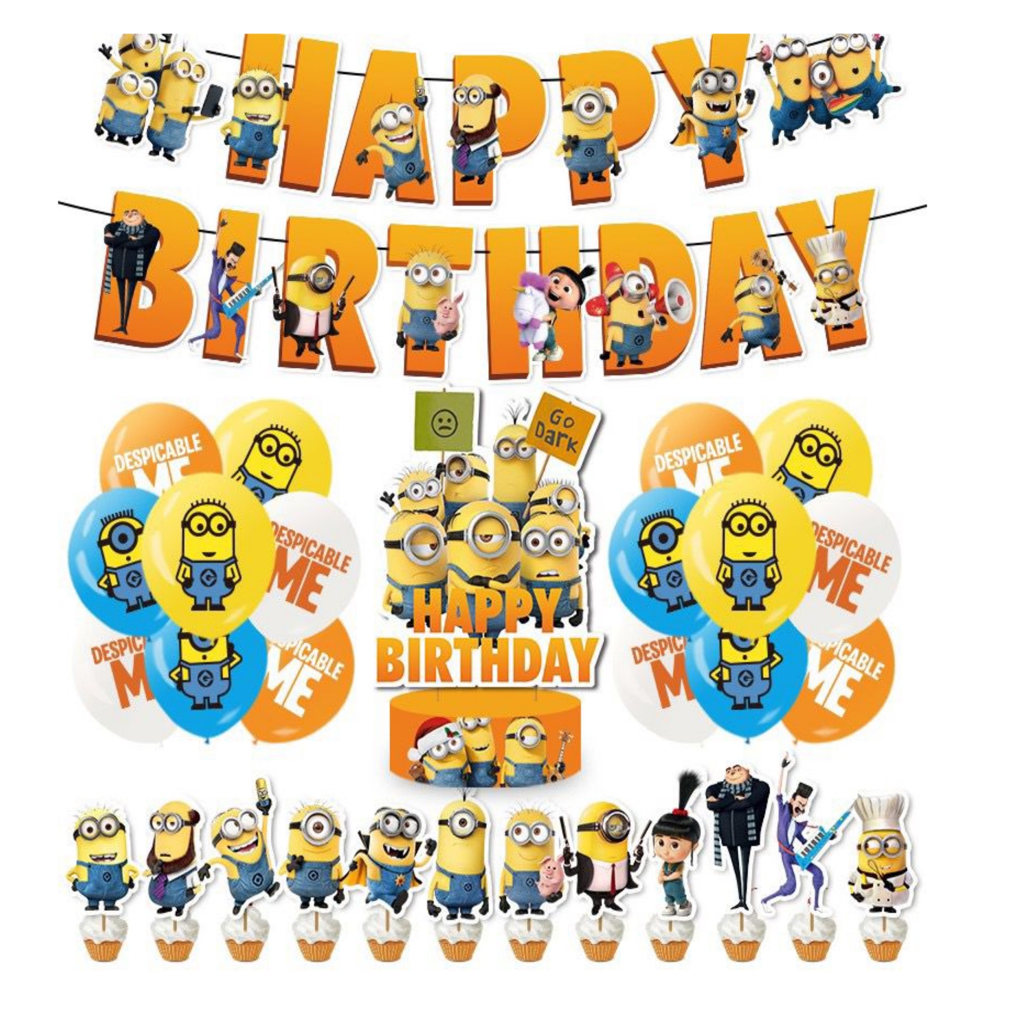 Globos De Cumpleaños Decoración Kit De Fiesta MINIONS