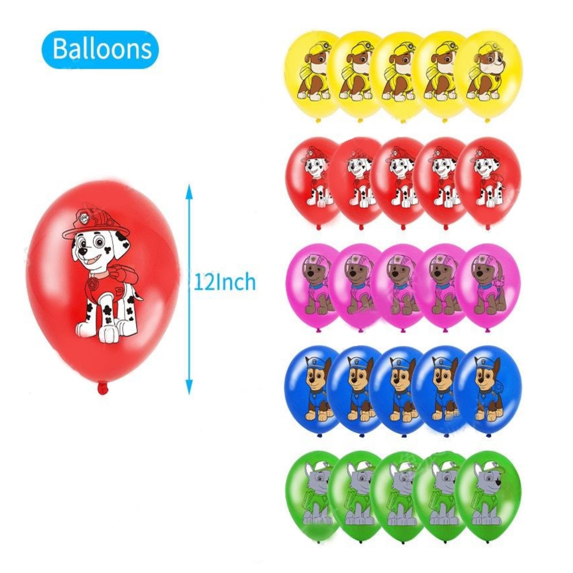 Globos De Cumpleaños Decoración Kit De Fiesta Paw Patrol 