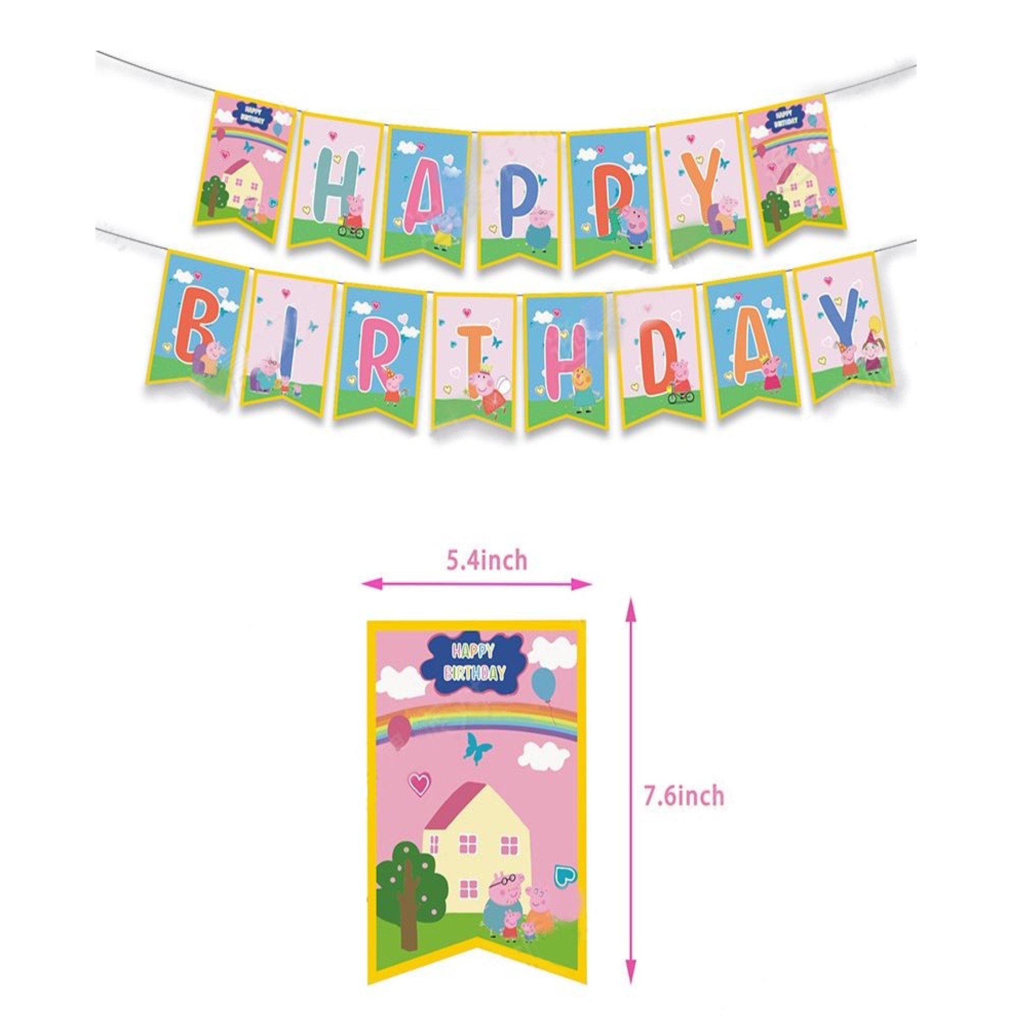 Peppa Globos De Cumpleaños Decoración Kit De Fiesta