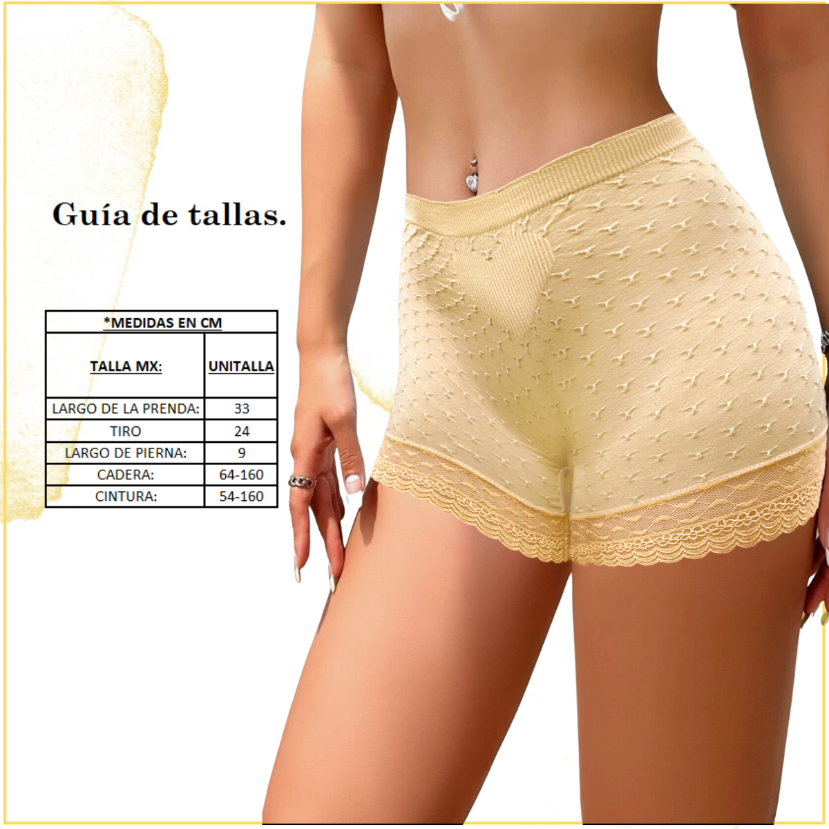 Pack 3 Shorts Corto Interior Con Faja Alta Mujer Boxer Dama