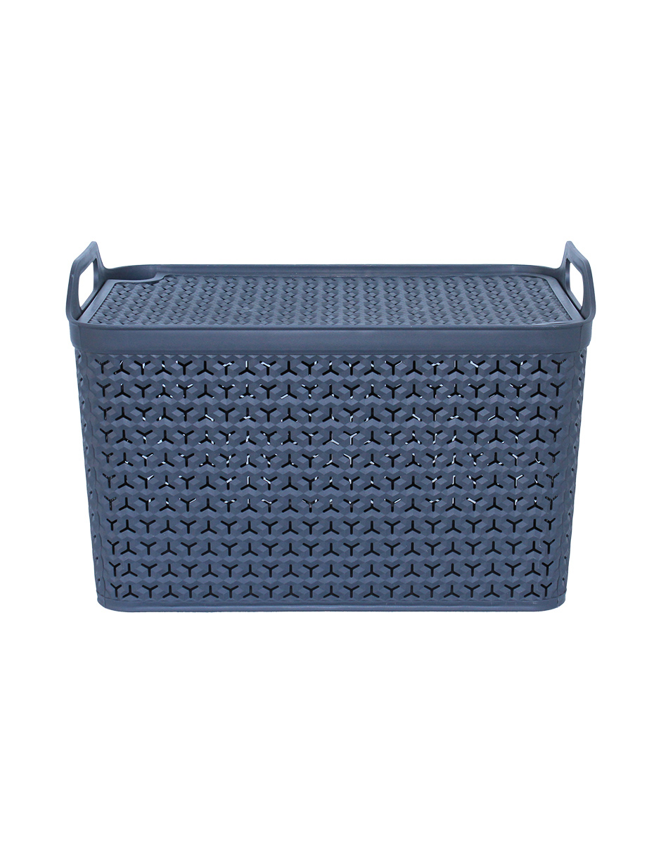 Cesta Apilable Multiusos Canasta De Plástico. Strata, Grande, Azul