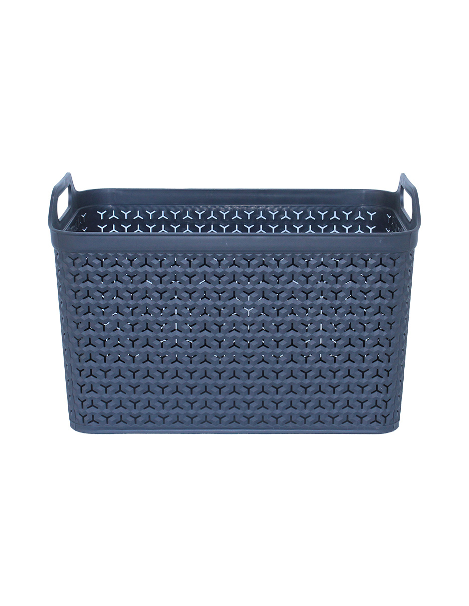 Cesta Apilable Multiusos Canasta De Plástico. Strata, Grande, Azul