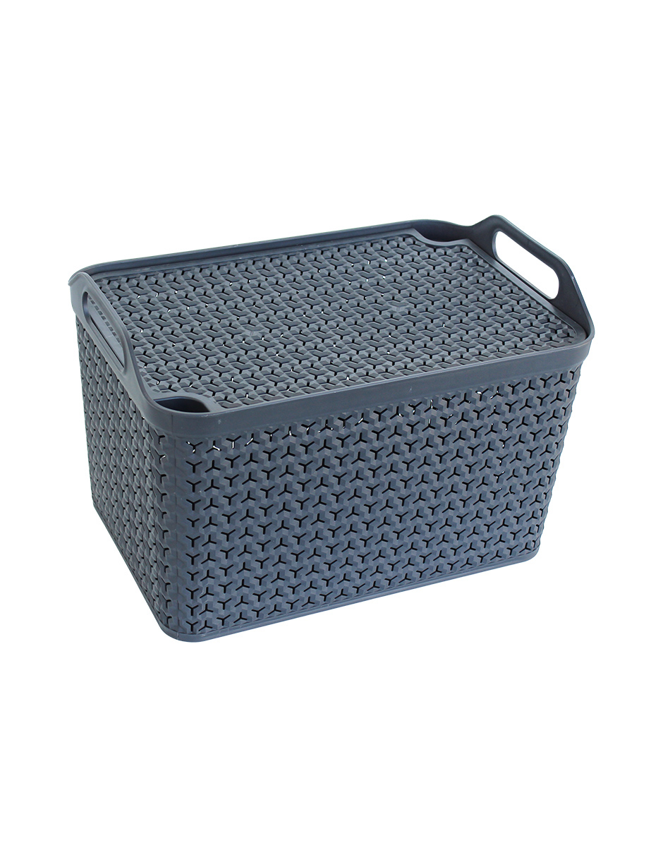 Cesta Apilable Multiusos Canasta De Plástico. Strata, Grande, Azul