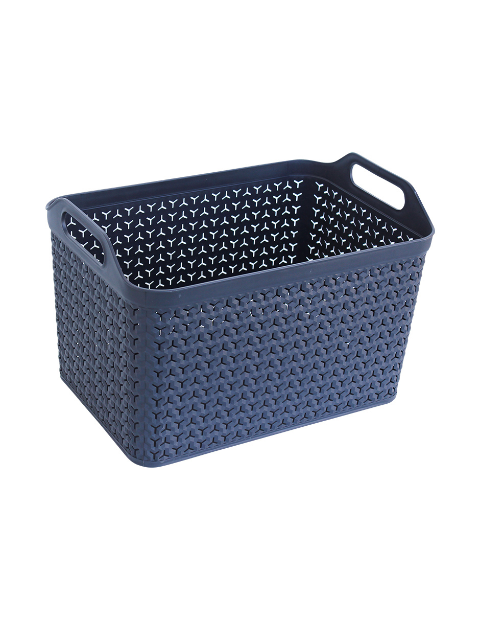 Cesta Apilable Multiusos Canasta De Plástico. Strata, Grande, Azul