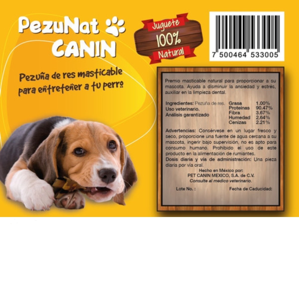 Perro 4 Pezuñas De Res Masticables PezuNat Canin 
