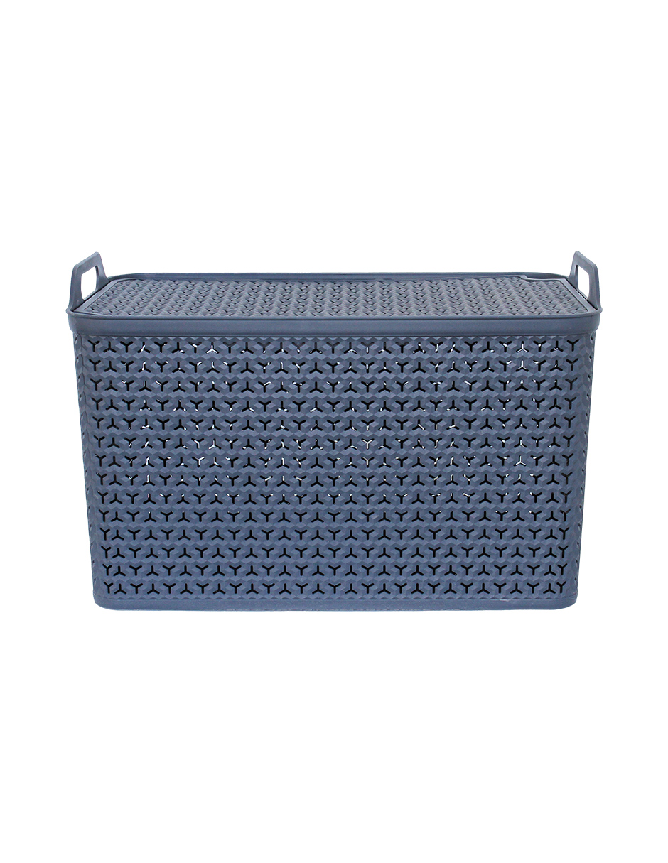 Cesta Apilable Multiusos Canasta De Plástico Strata Extra Grande, Azul