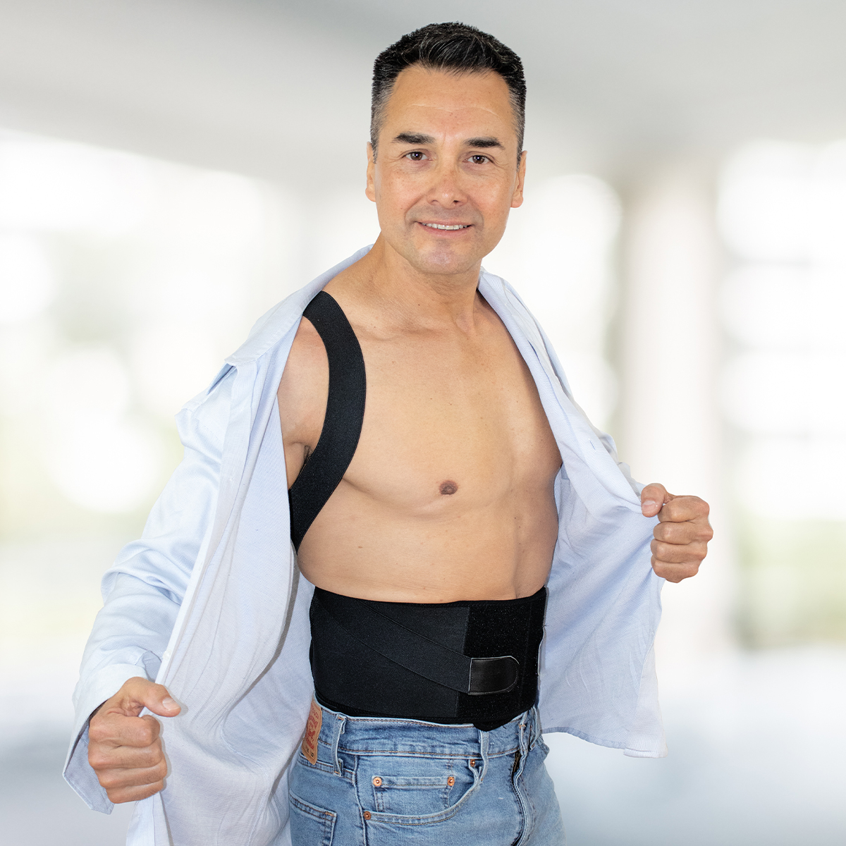 Corrector de Postura incluye Gel Frío o Caliente,Descanso muscular,Corrige Posición Encorvada Instant Posture Color Negro Unisex