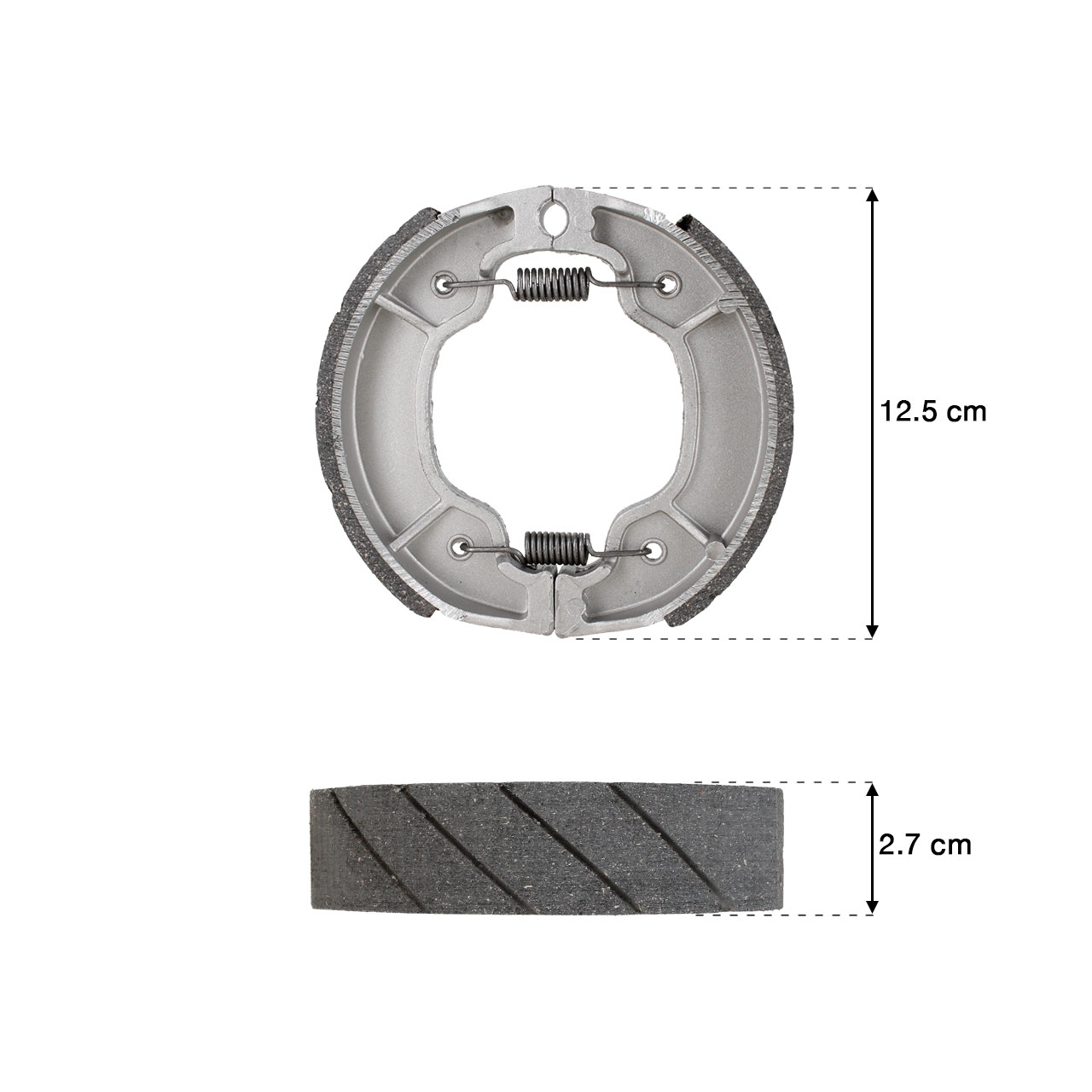 5 Balatas Freno Tambor Para Moto St70 St90 Cg125 C90 Ft125
