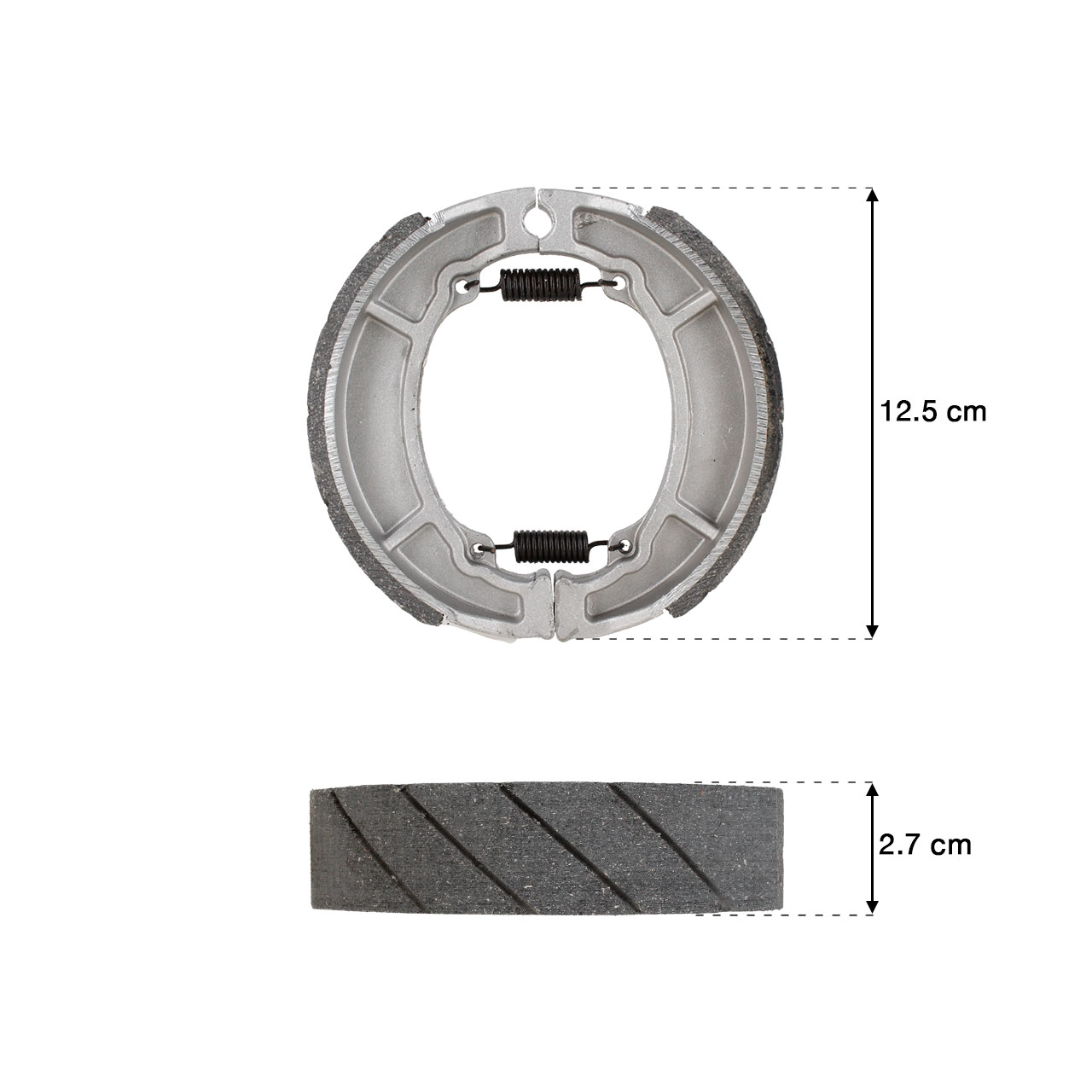 10 Balatas Freno Tambor Para Moto St70 St90 Cg125 C90 Ft125