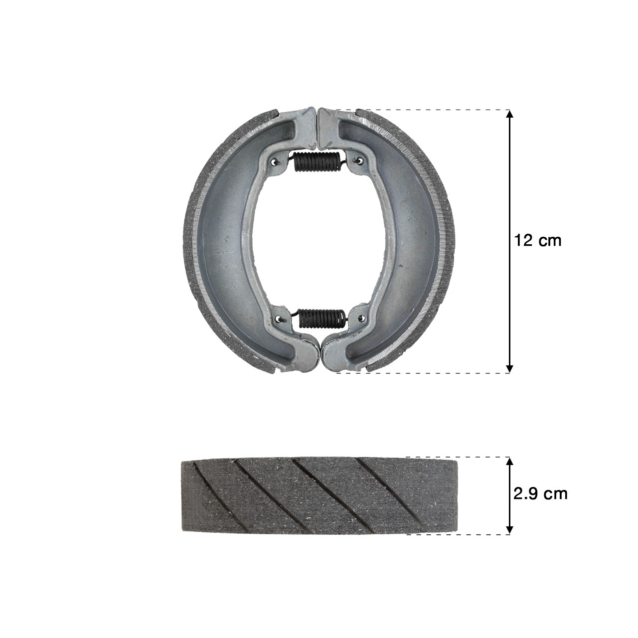 5 Balatas Freno Tambor Para Moto Italika Ft150 Ft125 Rc150