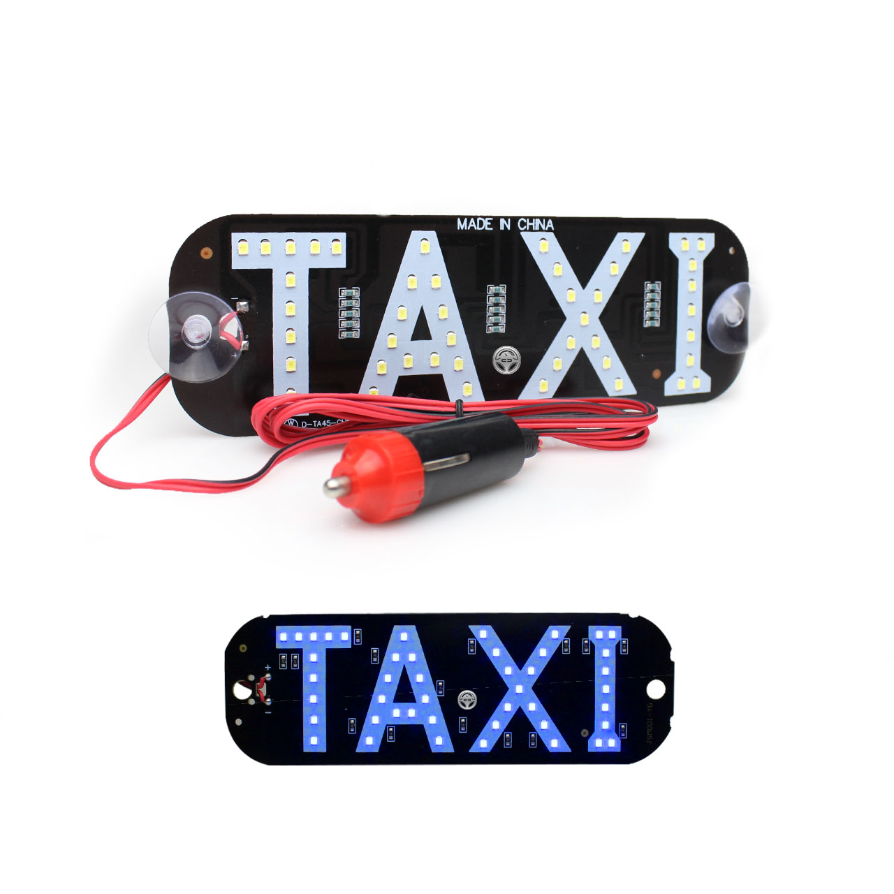 Letrero Taxi Libre Led Con Ventosas Parabrisas Medallon