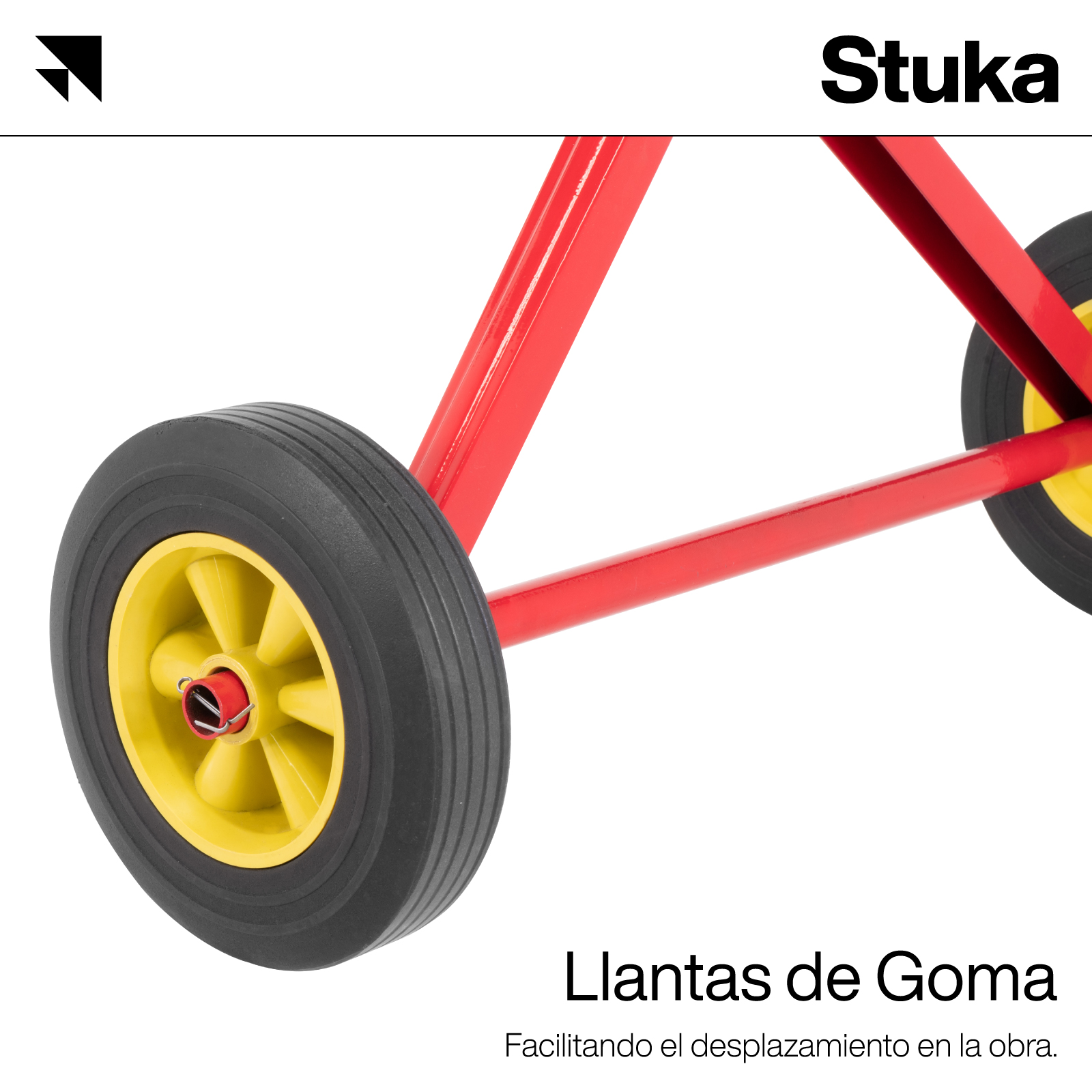 Revolvedora de Cemento Stuka Eléctrica de 160 L Motor de 1 HP Volante 110V Ruedas de Traslado Mezcladora de Cemento