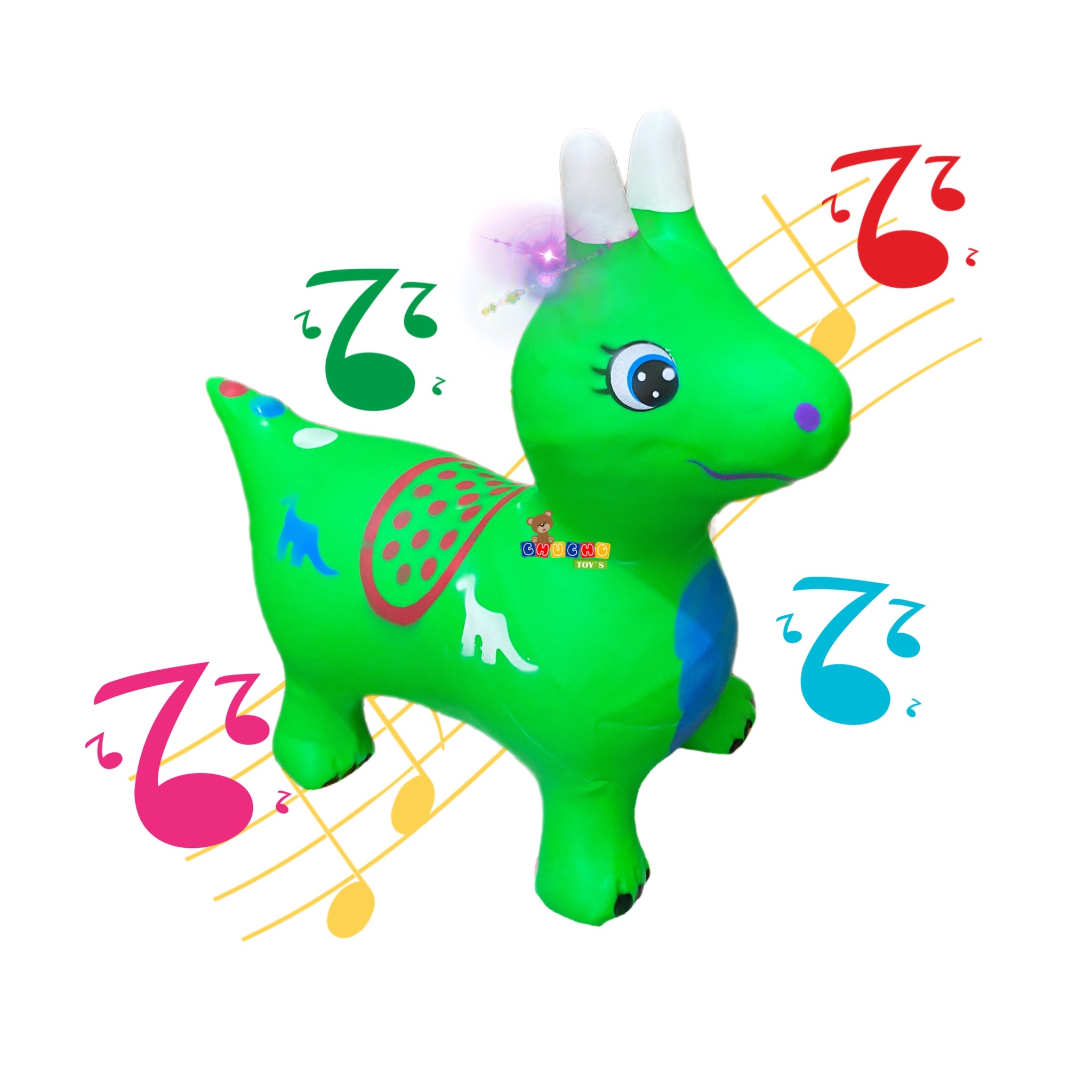 Montable Dinosaurio Brincolín Con Luz Y Sonido Niños