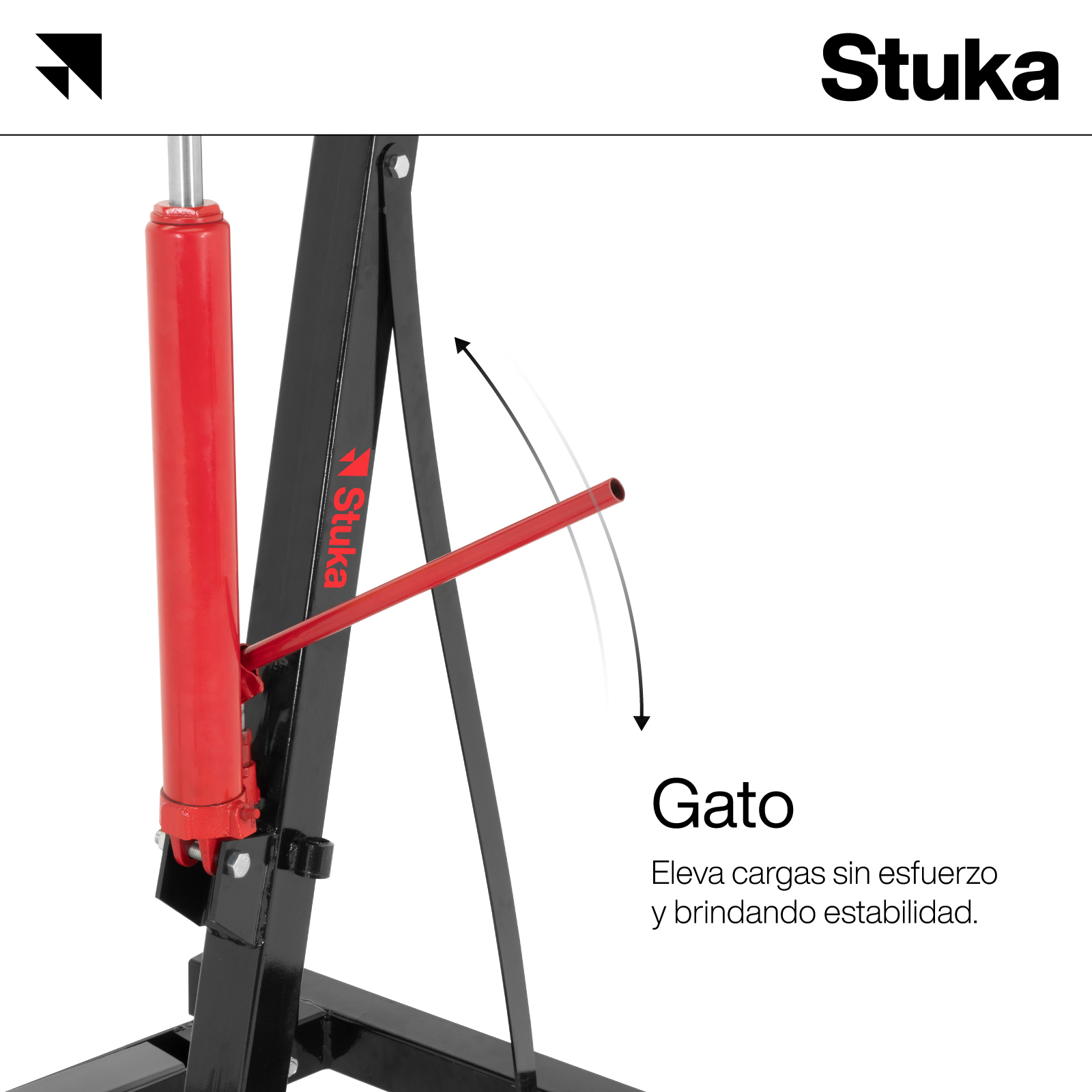  Pluma Hidráulica Stuka 2 Toneladas Plegable para Automotriz