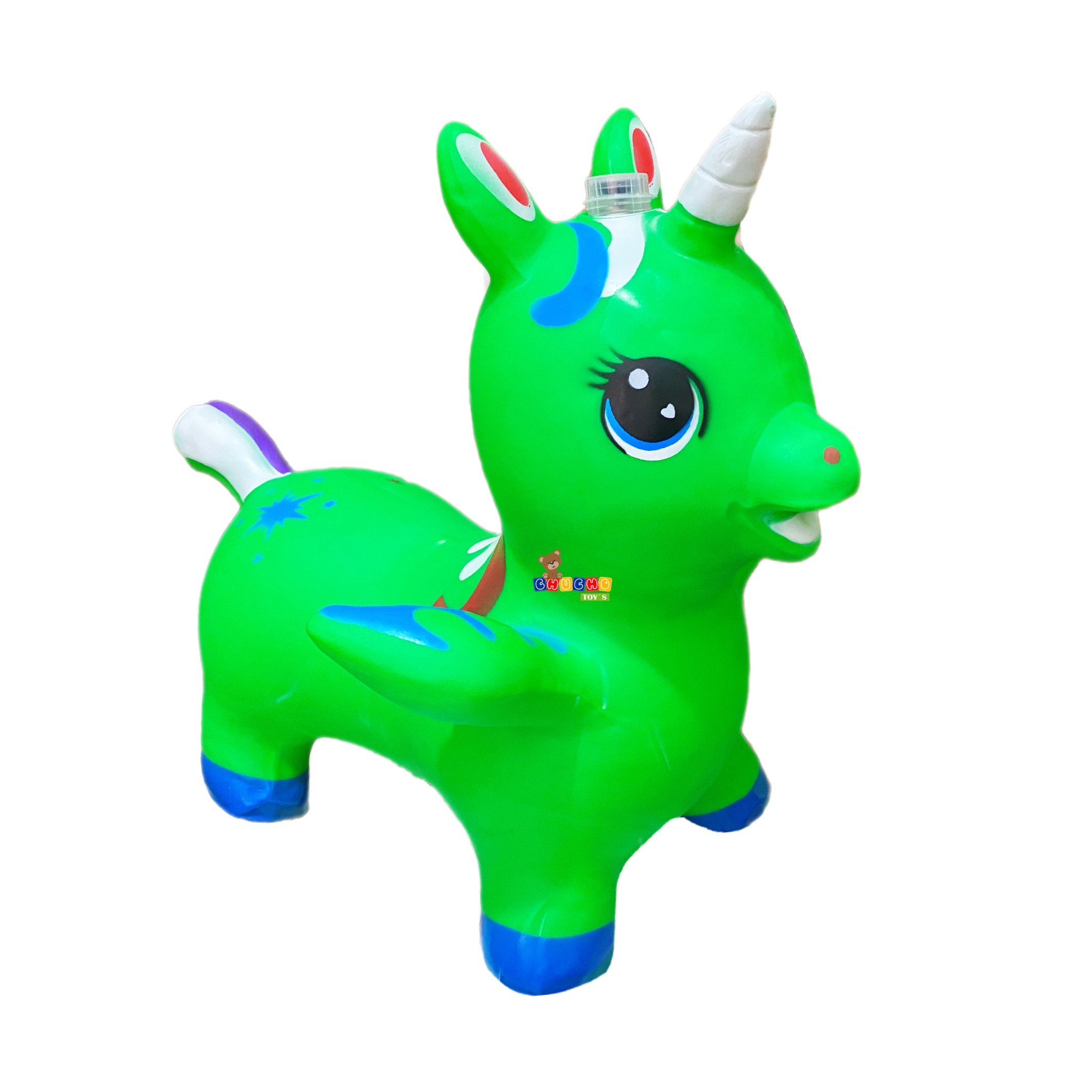 Montable Unicornio Con Alas Brincolín Con Luz Y Sonido