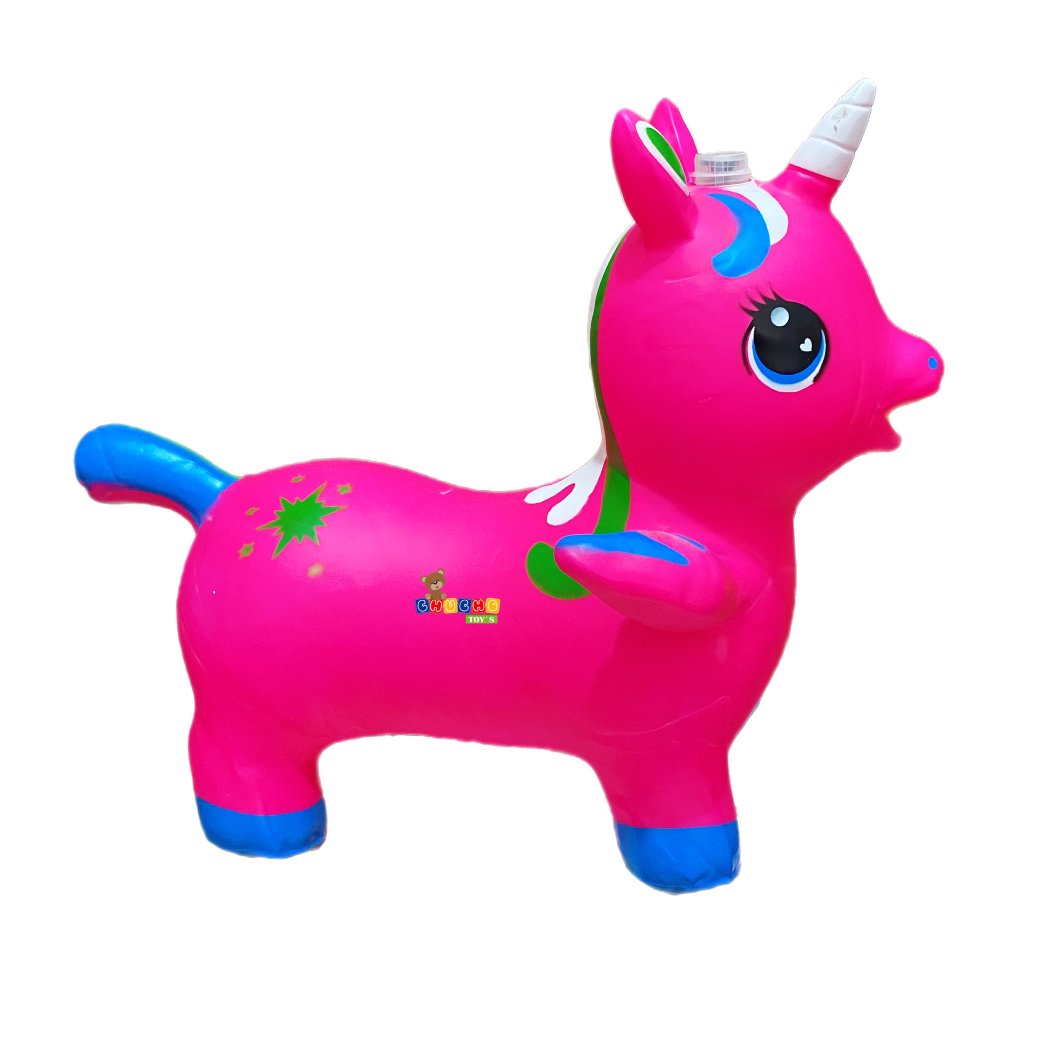 Montable Unicornio Con Alas Brincolín Con Luz Y Sonido