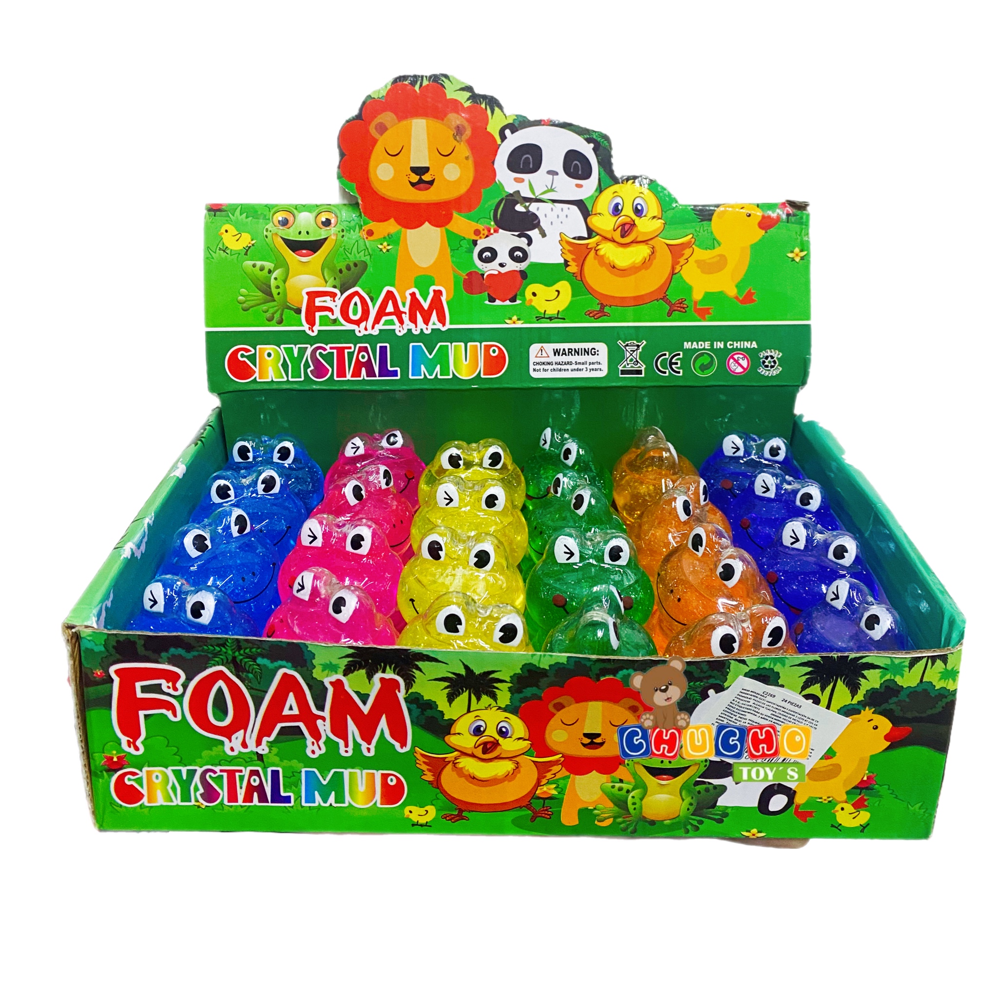 Slime Ranita Moco Gorila Brillos Caja Con 24pz