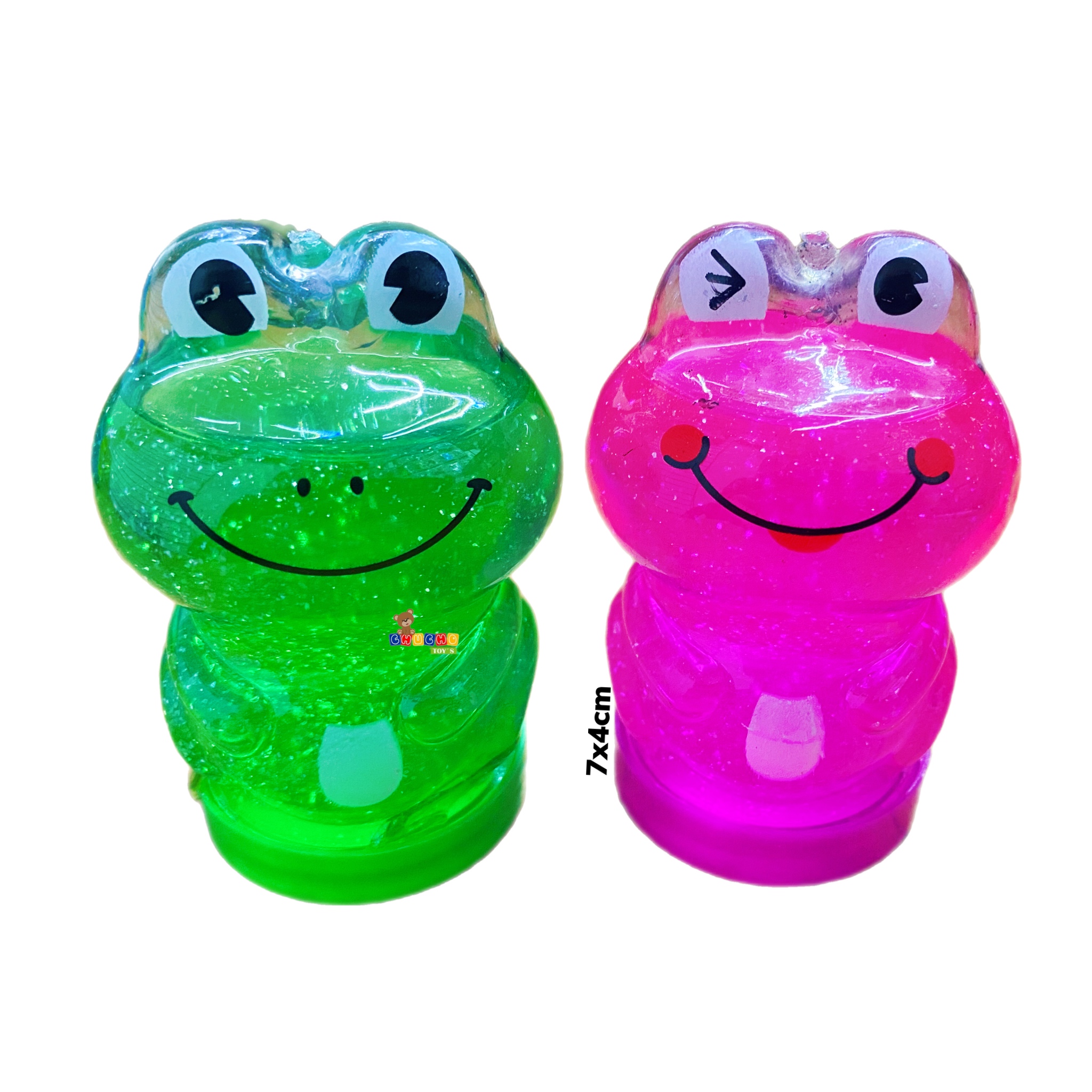 Slime Ranita Moco Gorila Brillos Caja Con 24pz