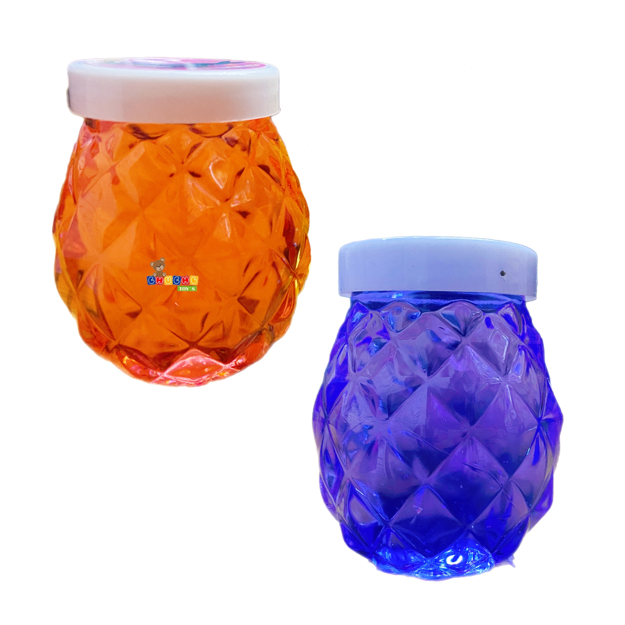 Slime Frasco Piña Figuras Moco Gorila Brillos Caja Con 24pz