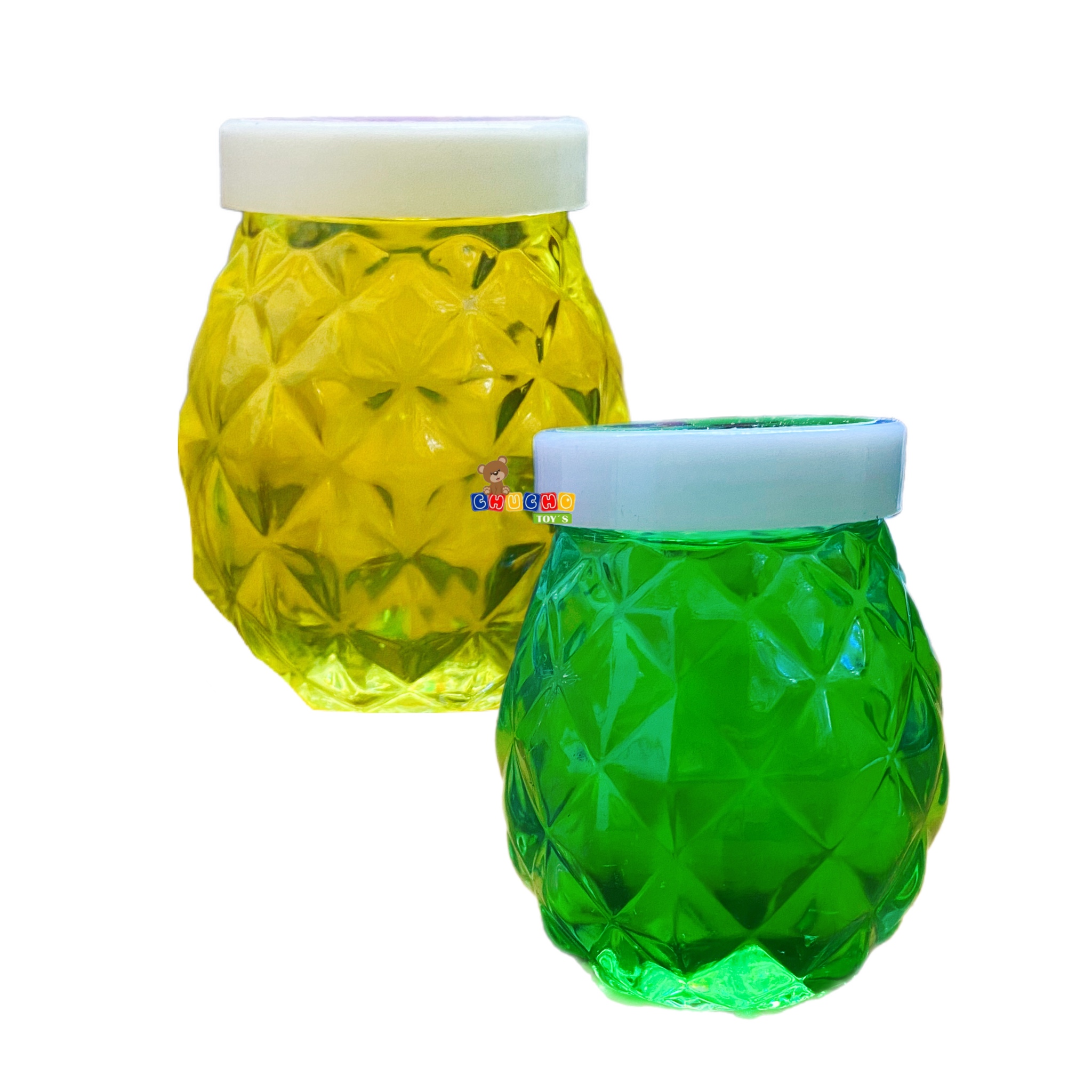 Slime Frasco Piña Figuras Moco Gorila Brillos Caja Con 24pz