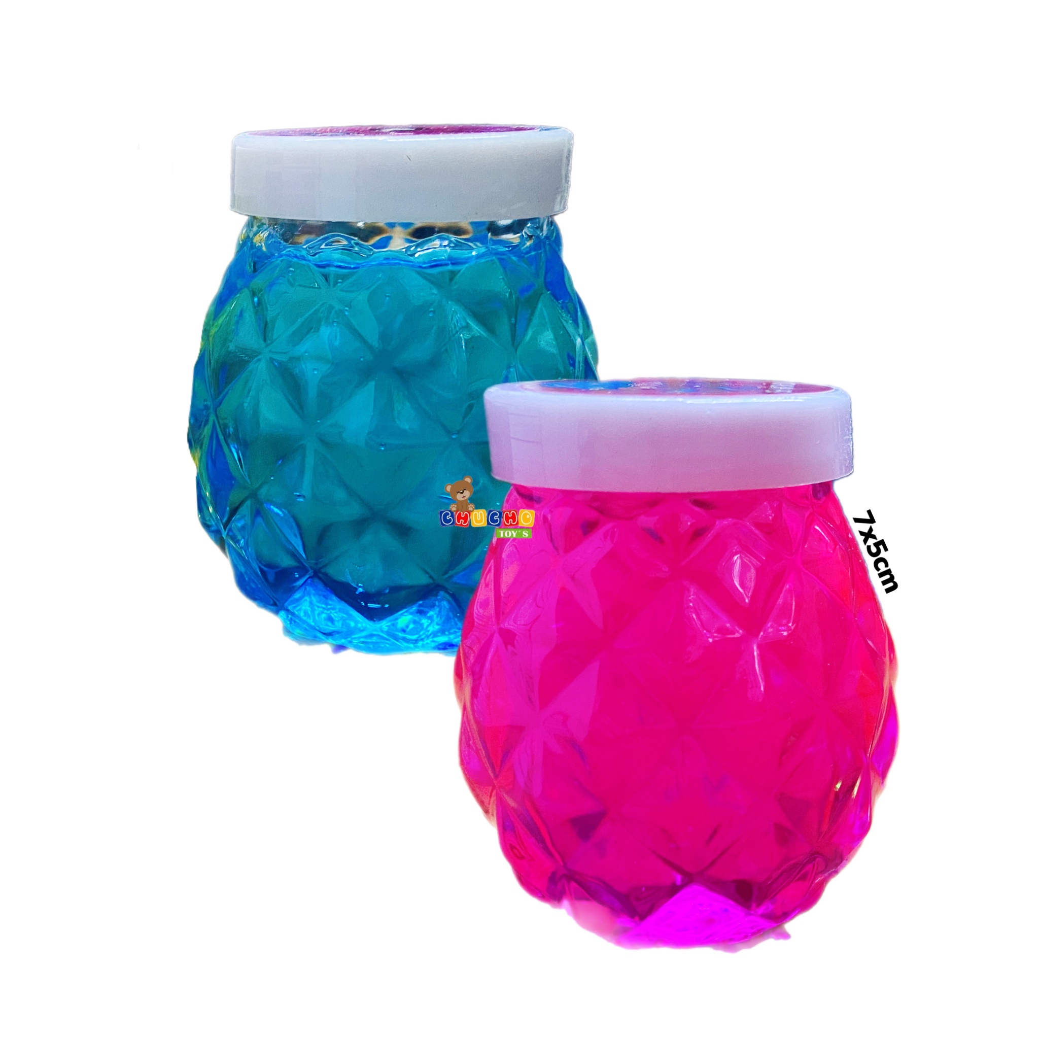 Slime Frasco Piña Figuras Moco Gorila Brillos Caja Con 24pz