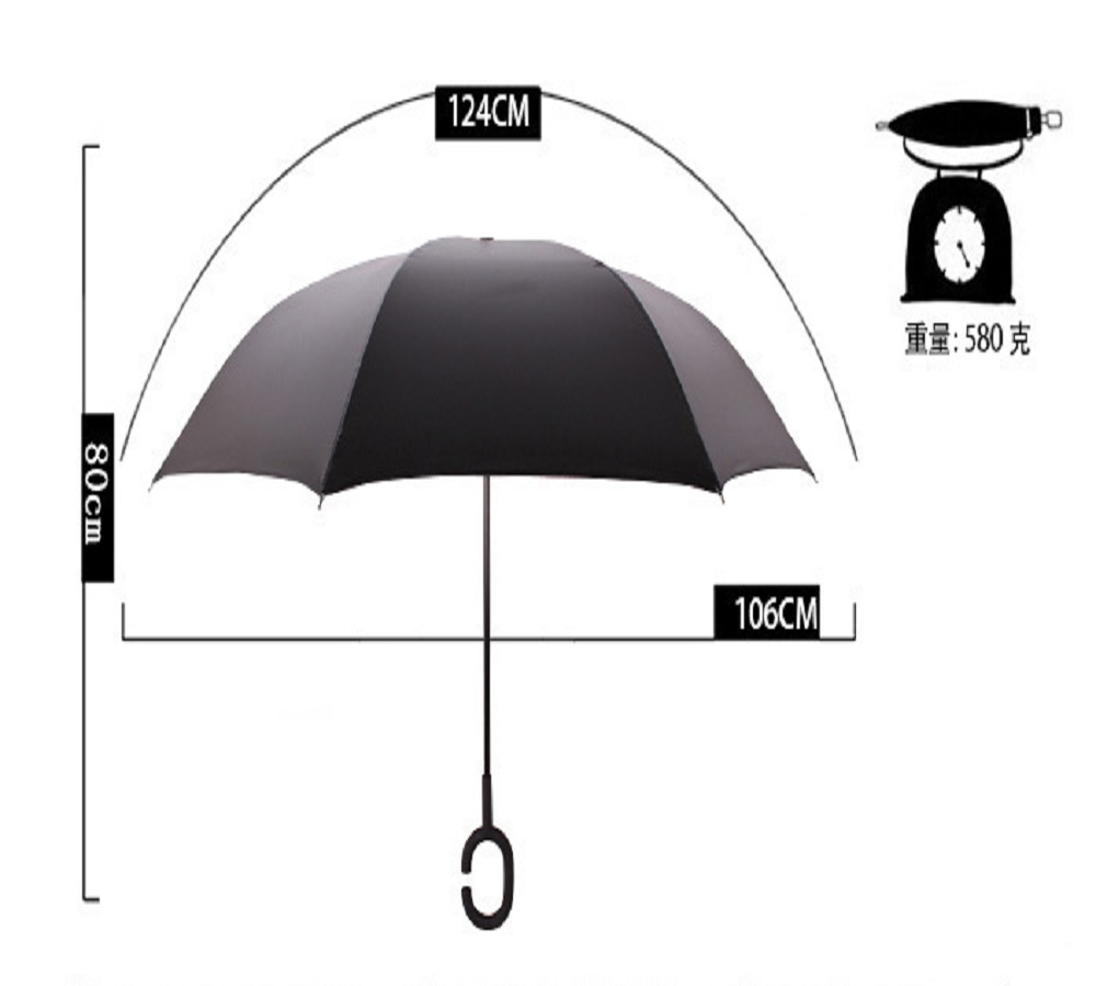 Paraguas Invertido Doble Refuerzo Resistente Ligero