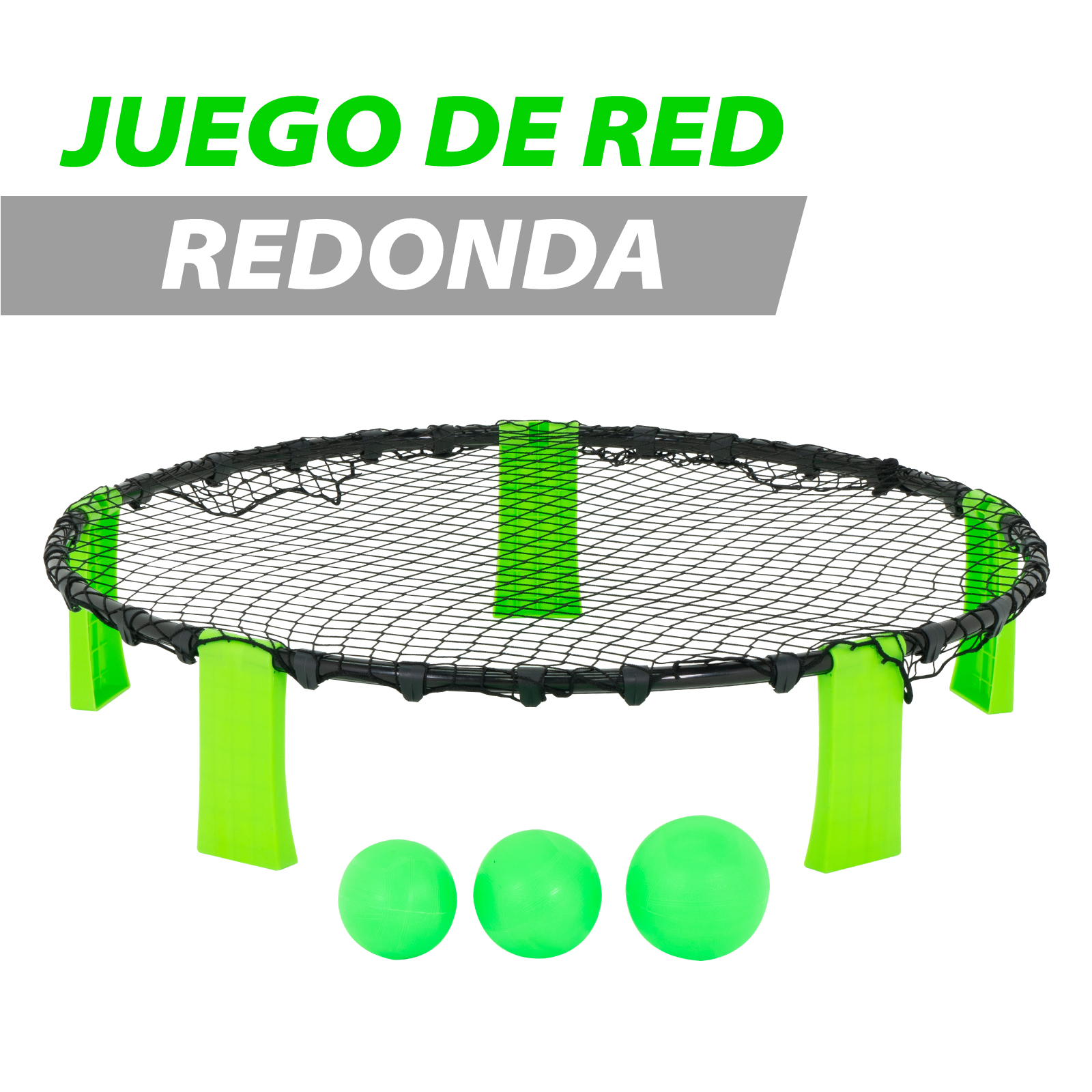 Red de Juego de Pelotas 36 Pulgadas Juego de Red Redonda con 3 Pelotas + Bolsa de Transporte para Jugar en Interiores y Exteriores