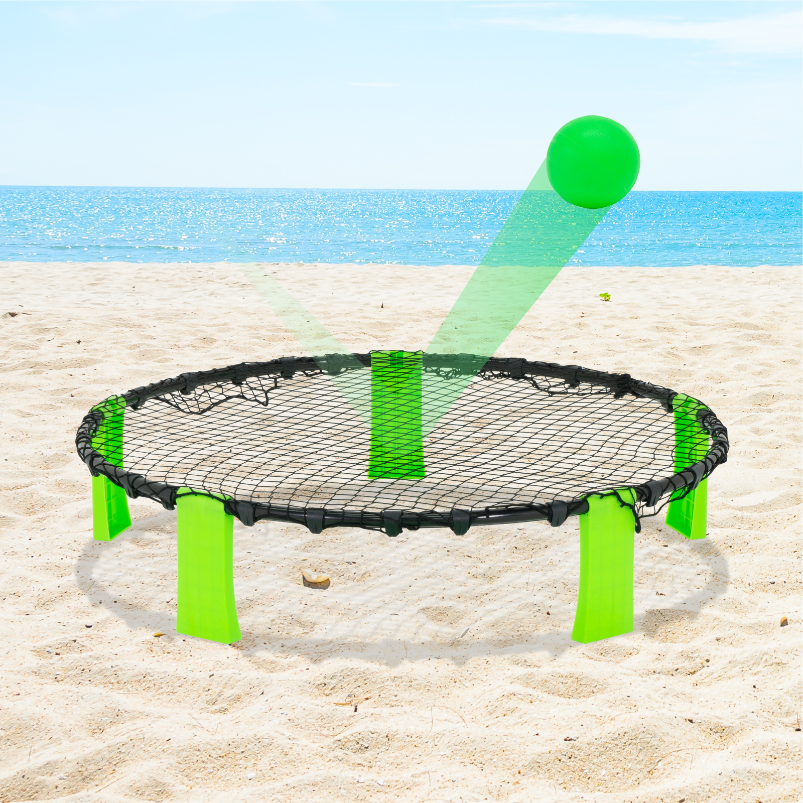 Red de Juego de Pelotas 36 Pulgadas Juego de Red Redonda con 3 Pelotas + Bolsa de Transporte para Jugar en Interiores y Exteriores