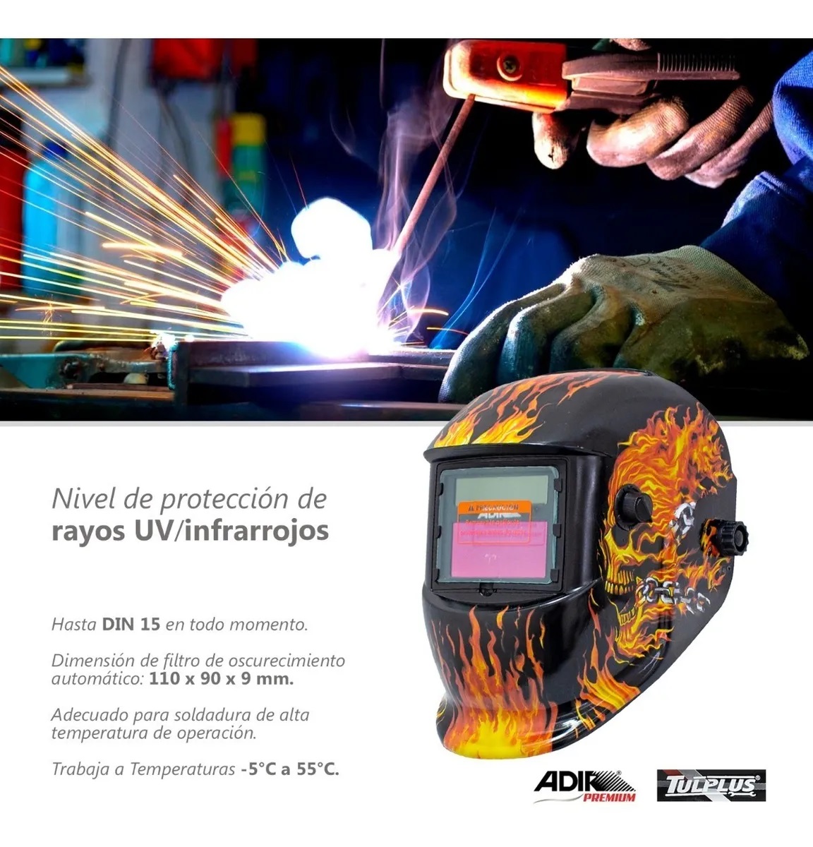 Careta De Soldar Uso Industrial Soldadura Electronica Diseño