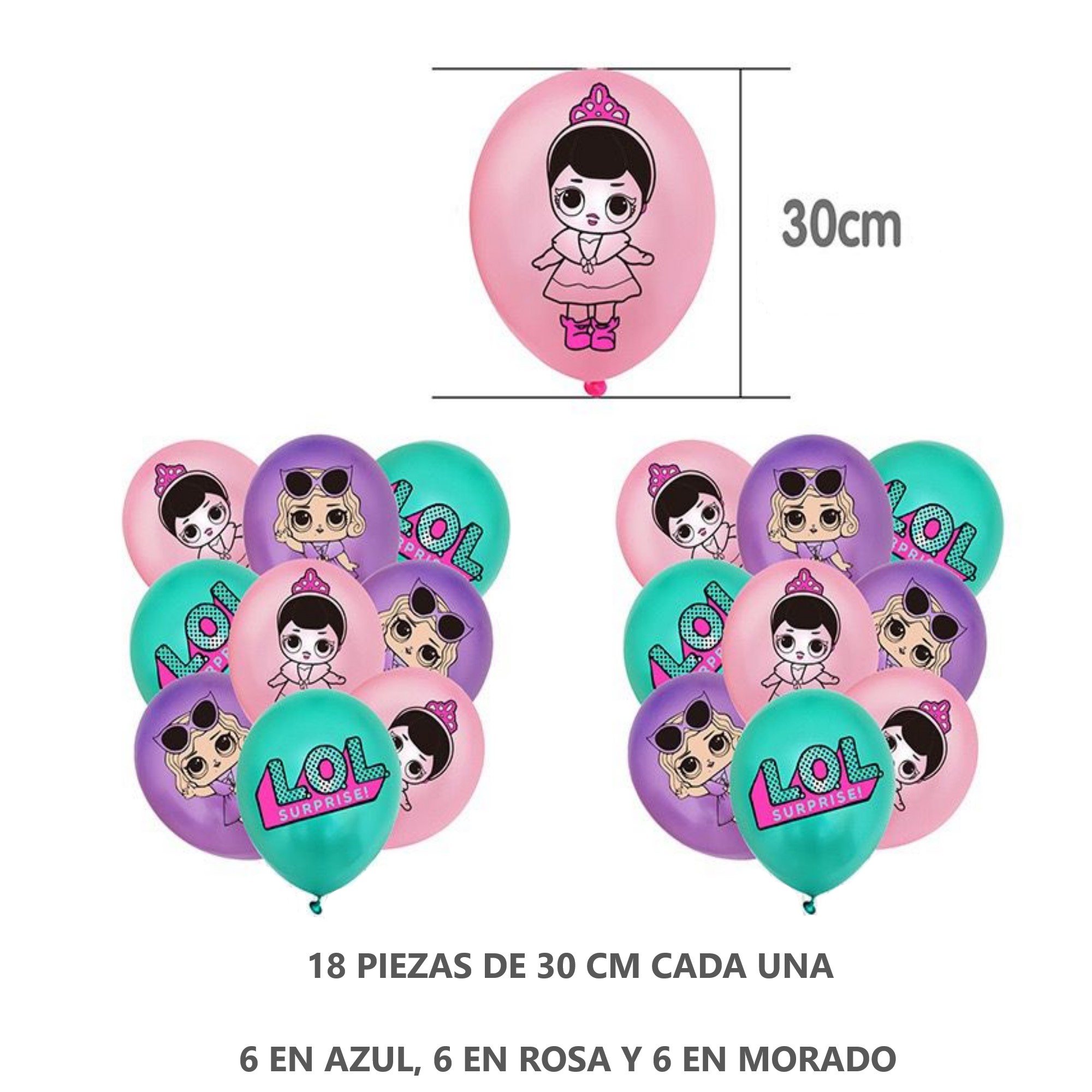 Globos De Cumpleaños Decoración Kit De Fiesta LOL